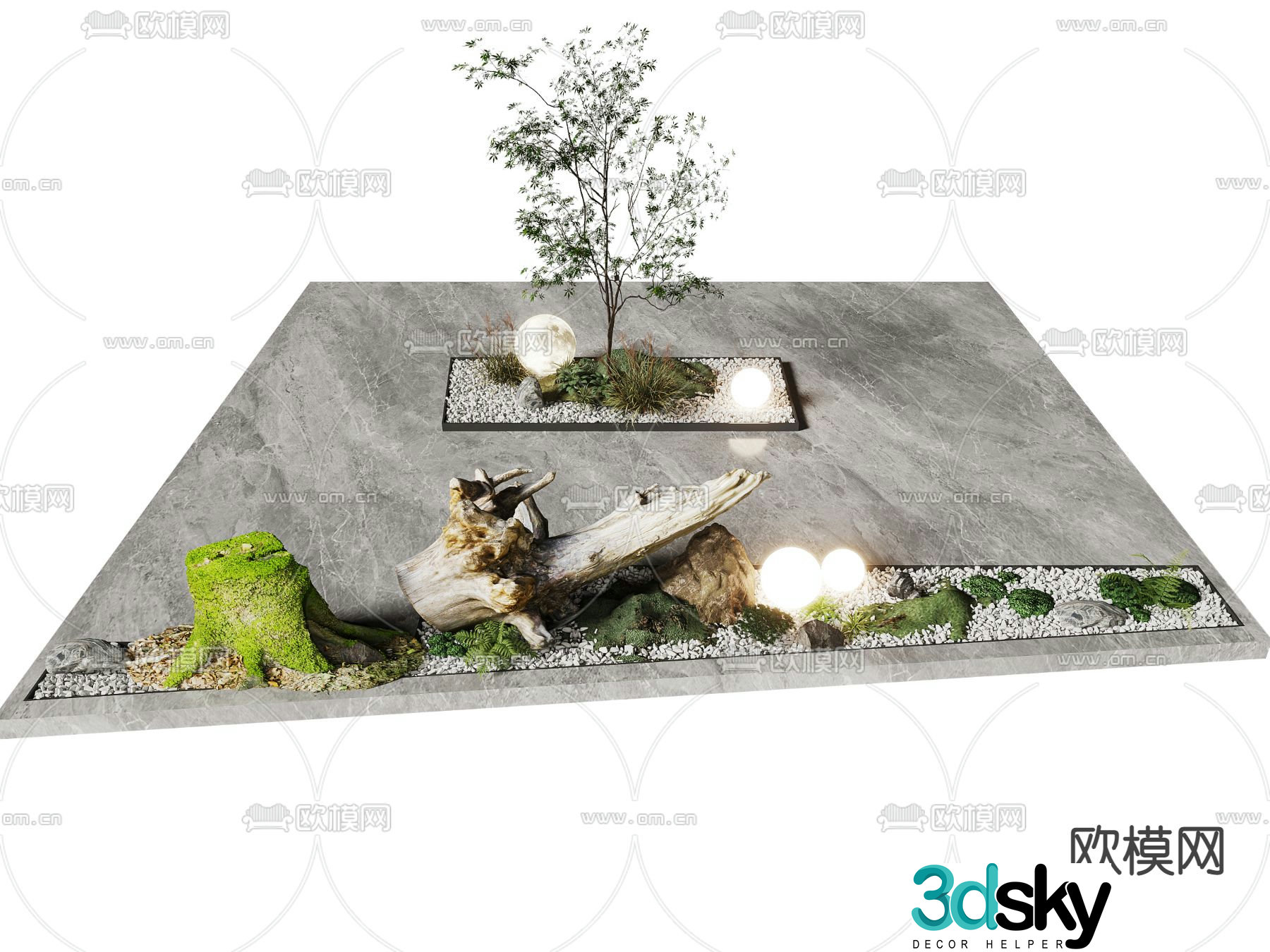 Landscape sketch indoor landscaping 3d model