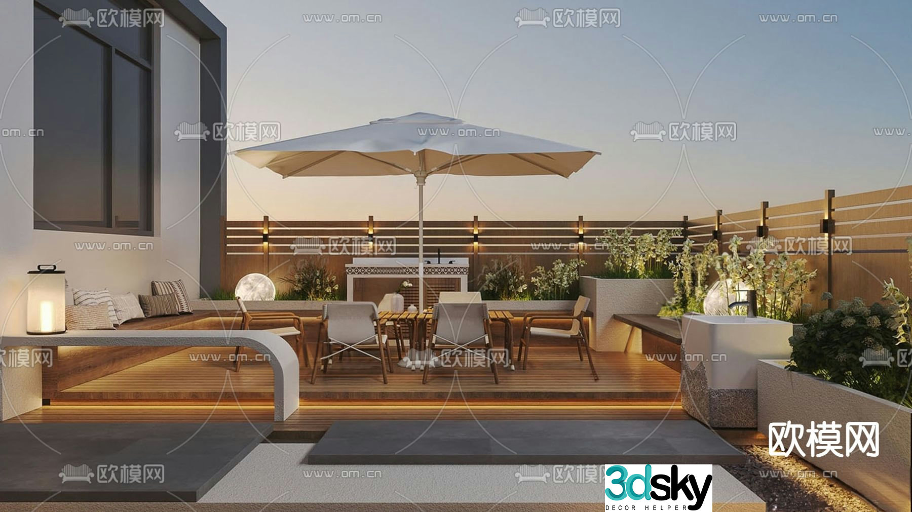 Roof Garden Roof Garden 3d model