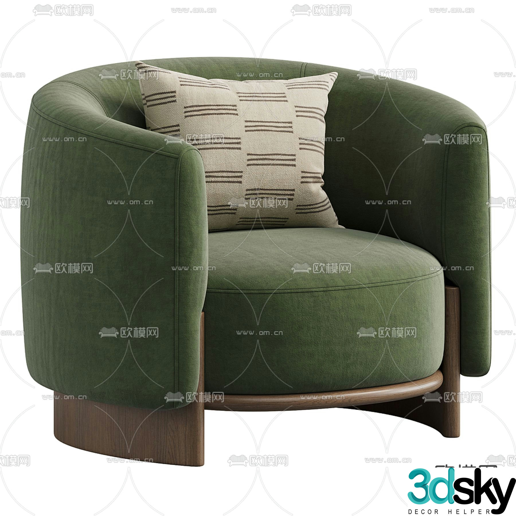 Hug lounge chair 3d model
