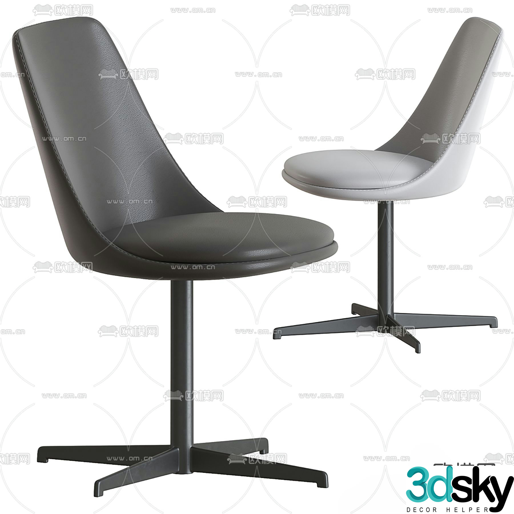 Leather chair office chair 3d model