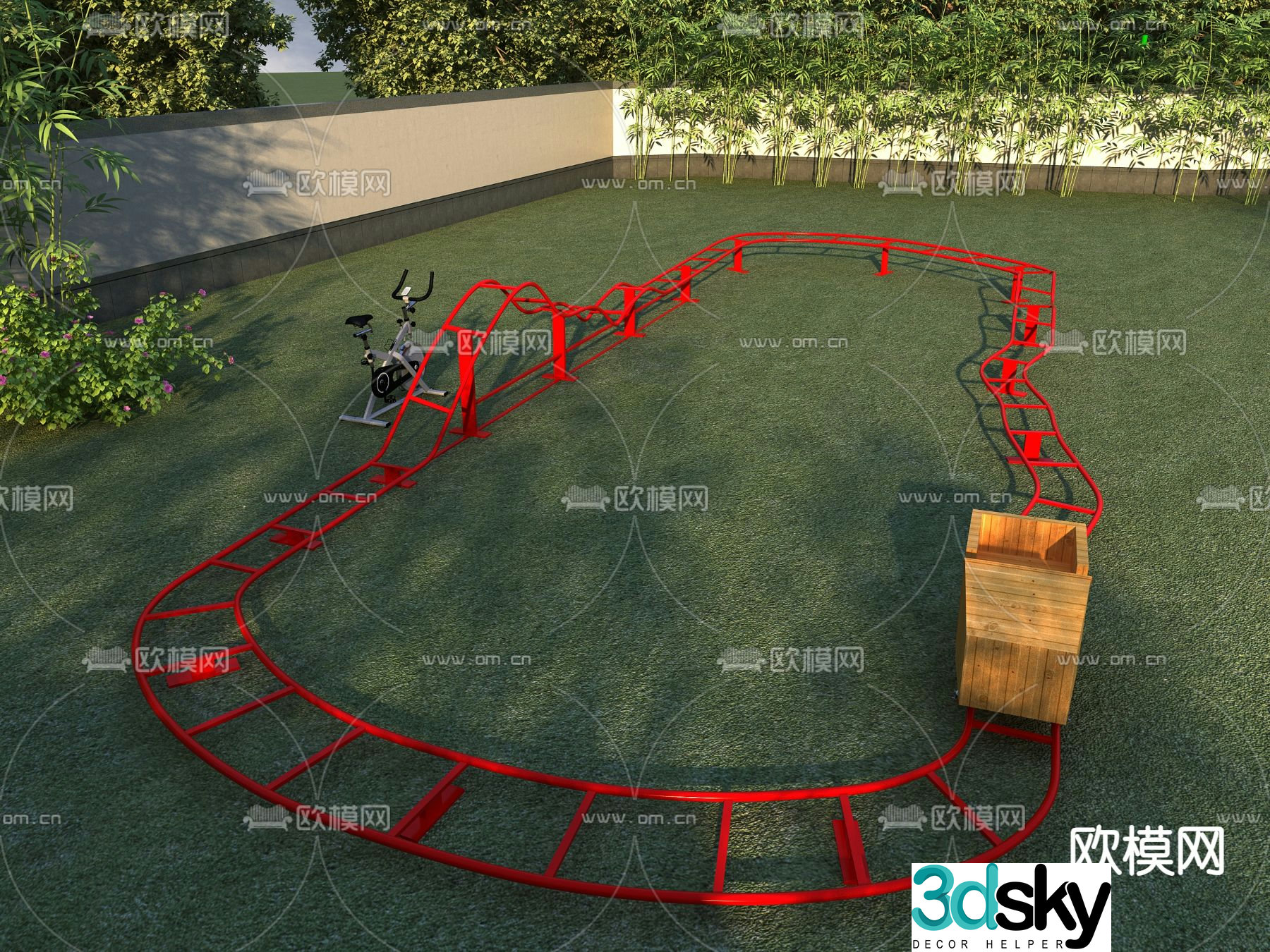 Amusement equipment unpowered equipment 3d model