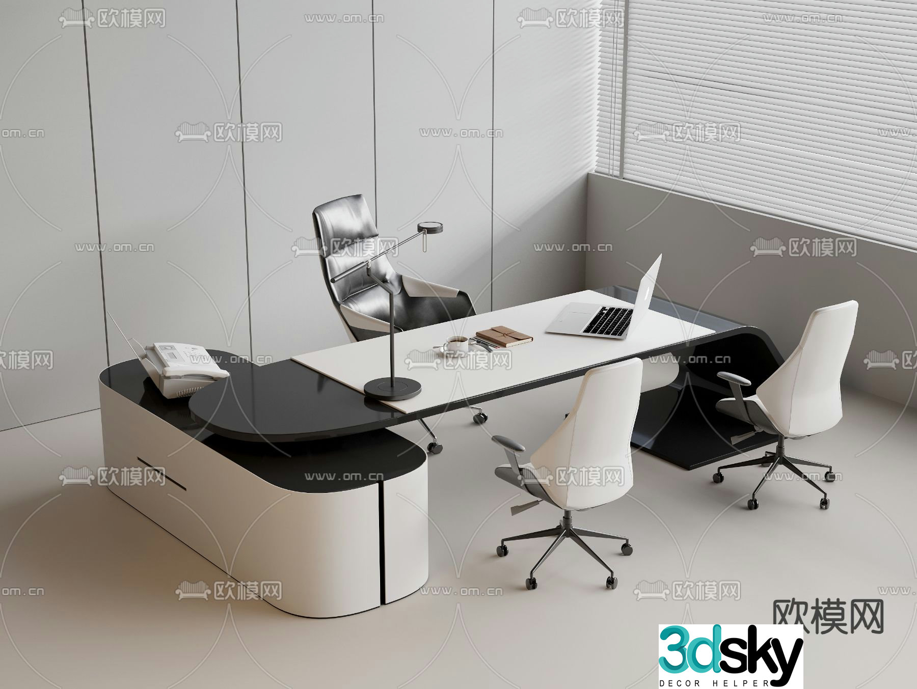 Executive desk executive desk boss desk 3D model