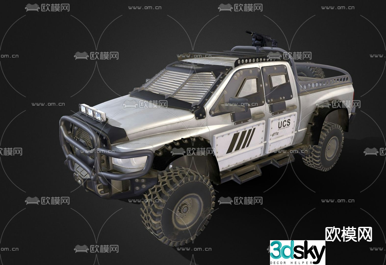 car off road vehicle pickup 3d model