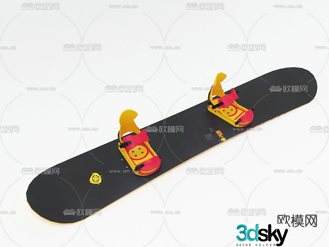 skateboard snowboard 3d model