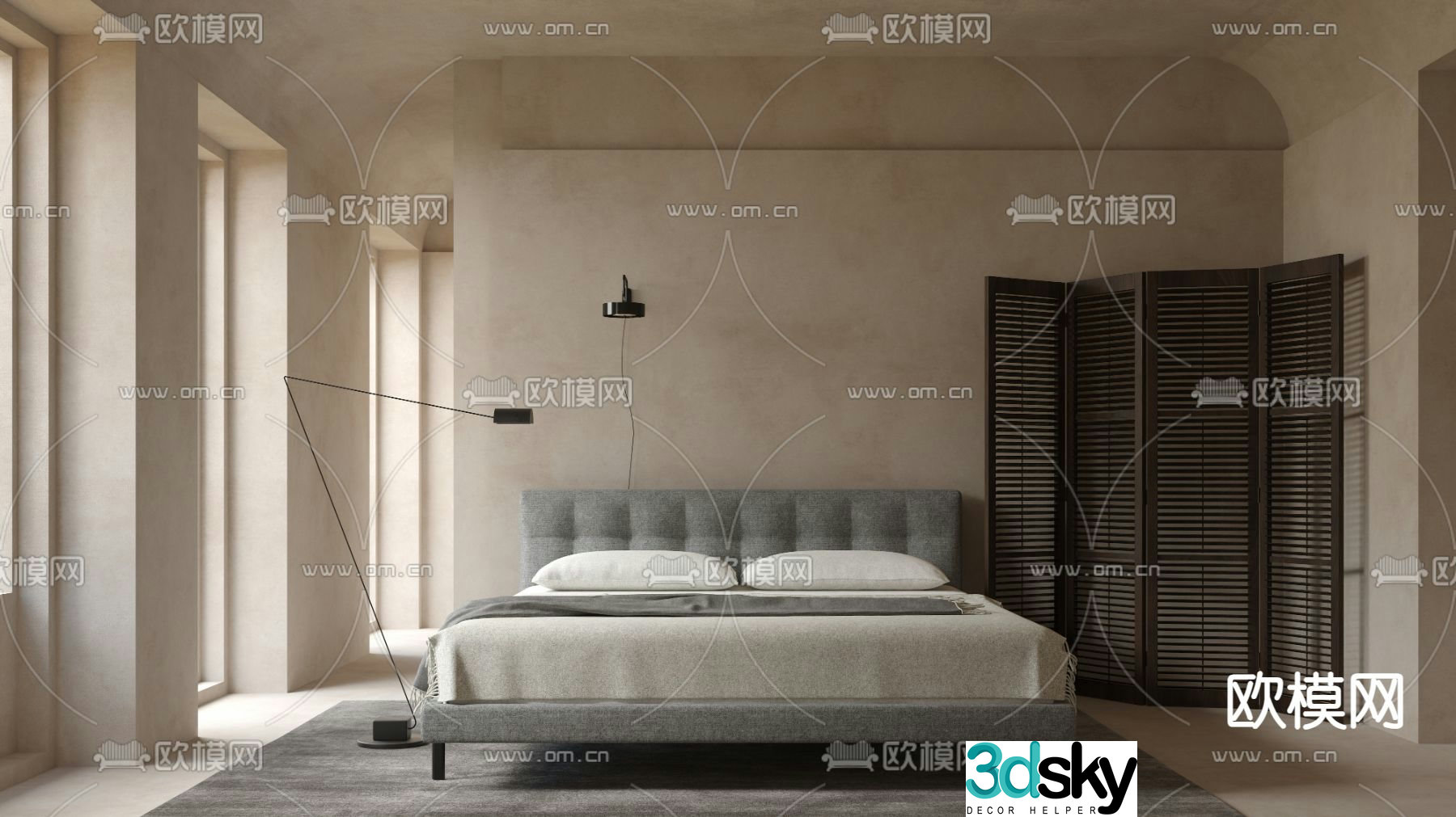 Bonaldo double bed 3d model