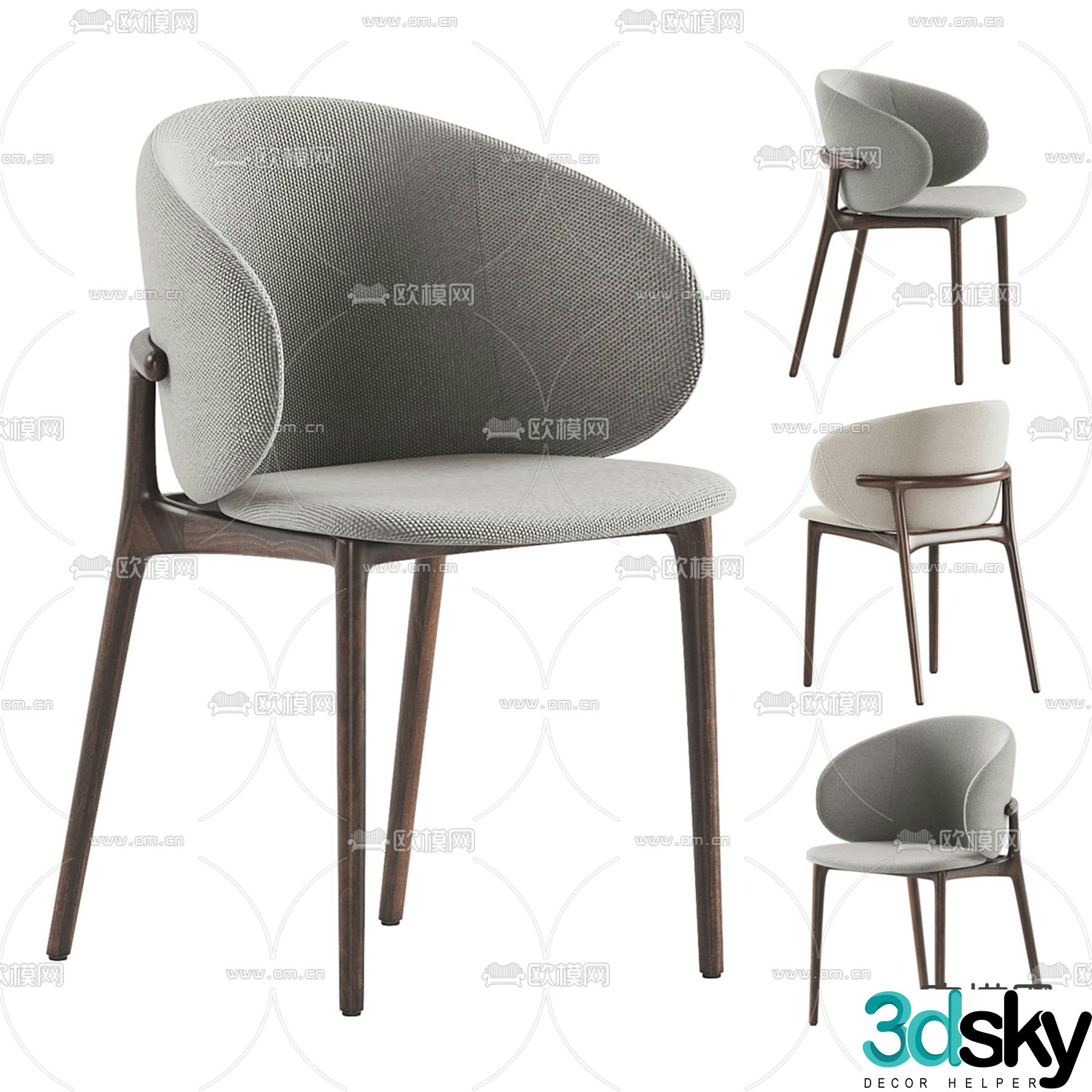 ARTISAN chair dining chair 3d model