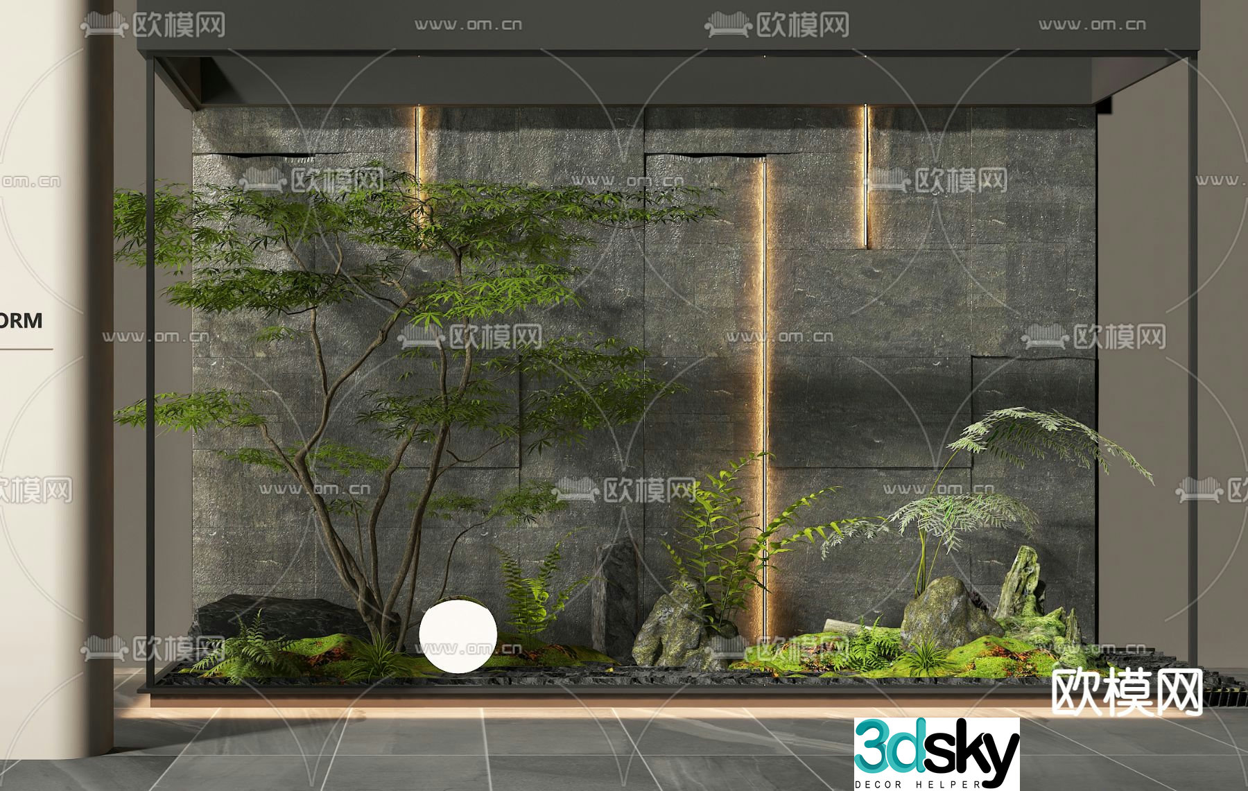 Indoor landscape landscaping 3d model