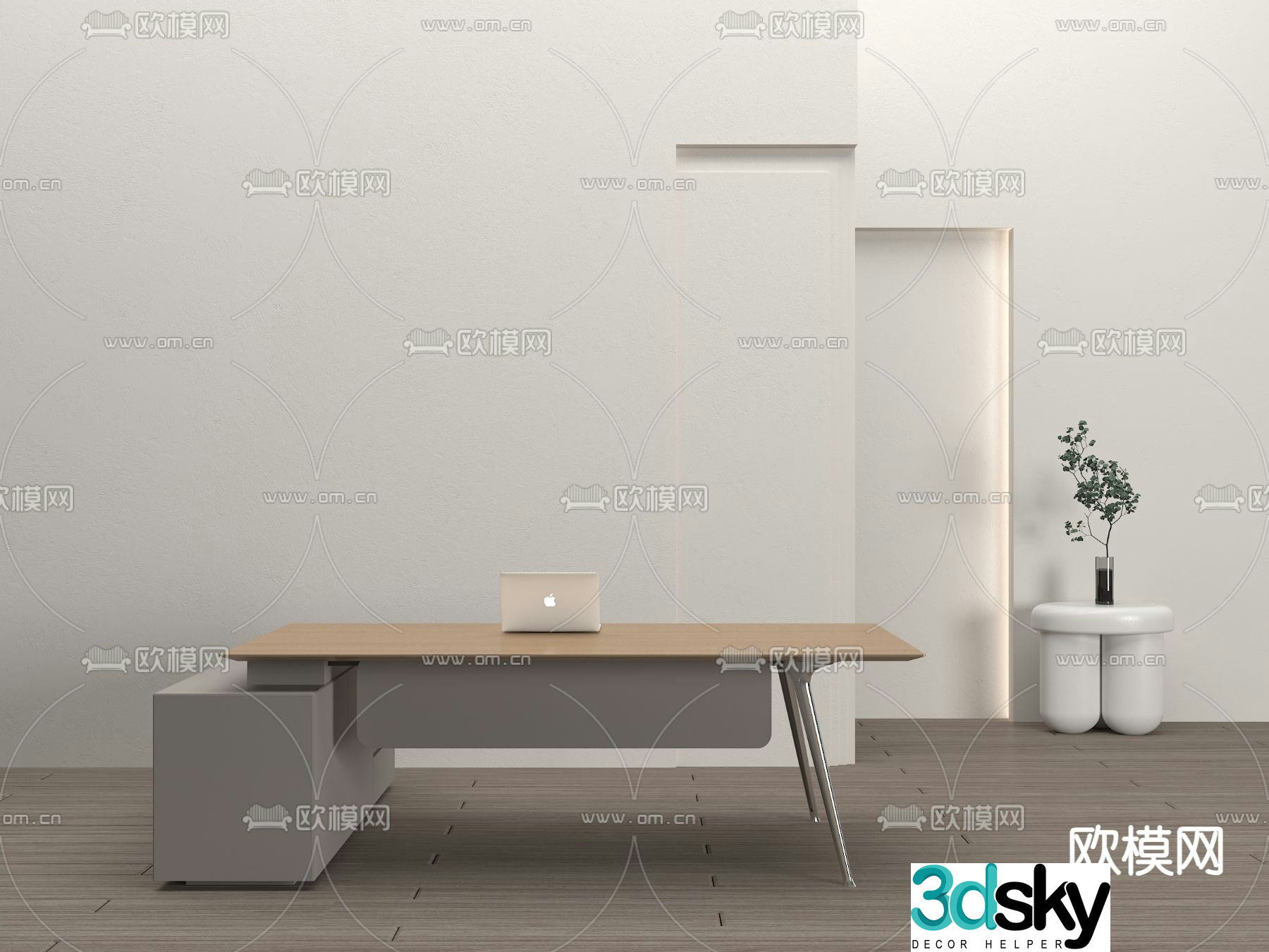 Manager desk desk desk 3d model