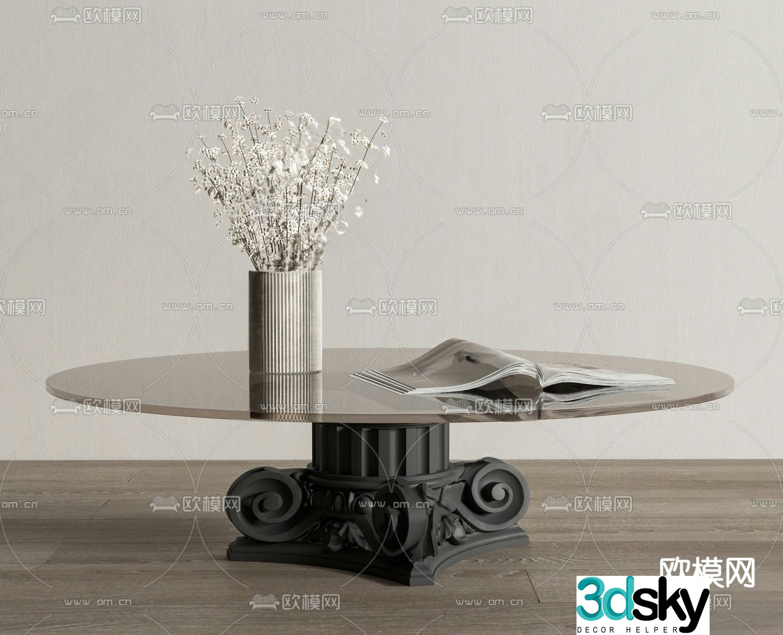 French coffee table 3d model