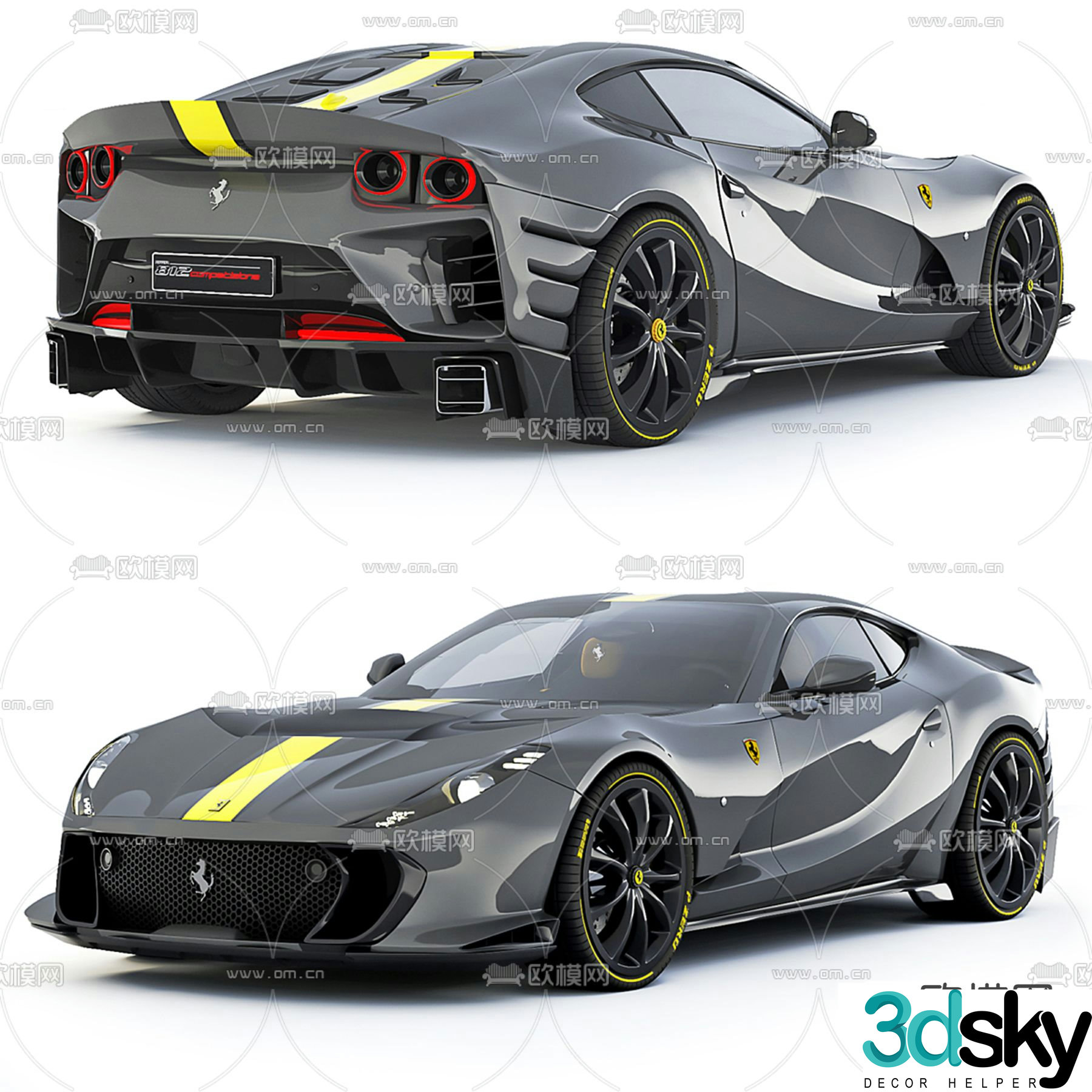 ferrari sports car car 3d model