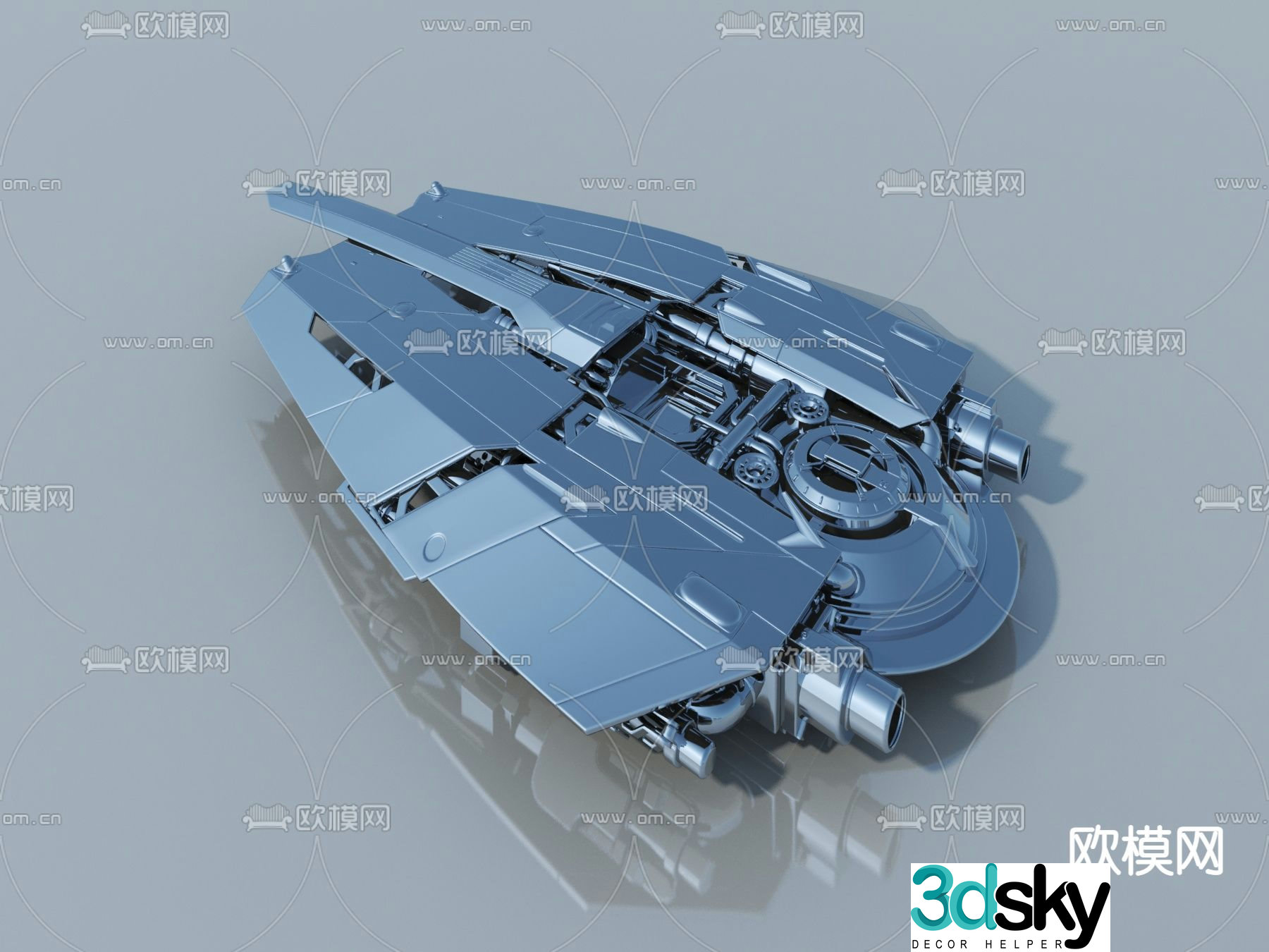Stainless steel equipment military equipment 3d model