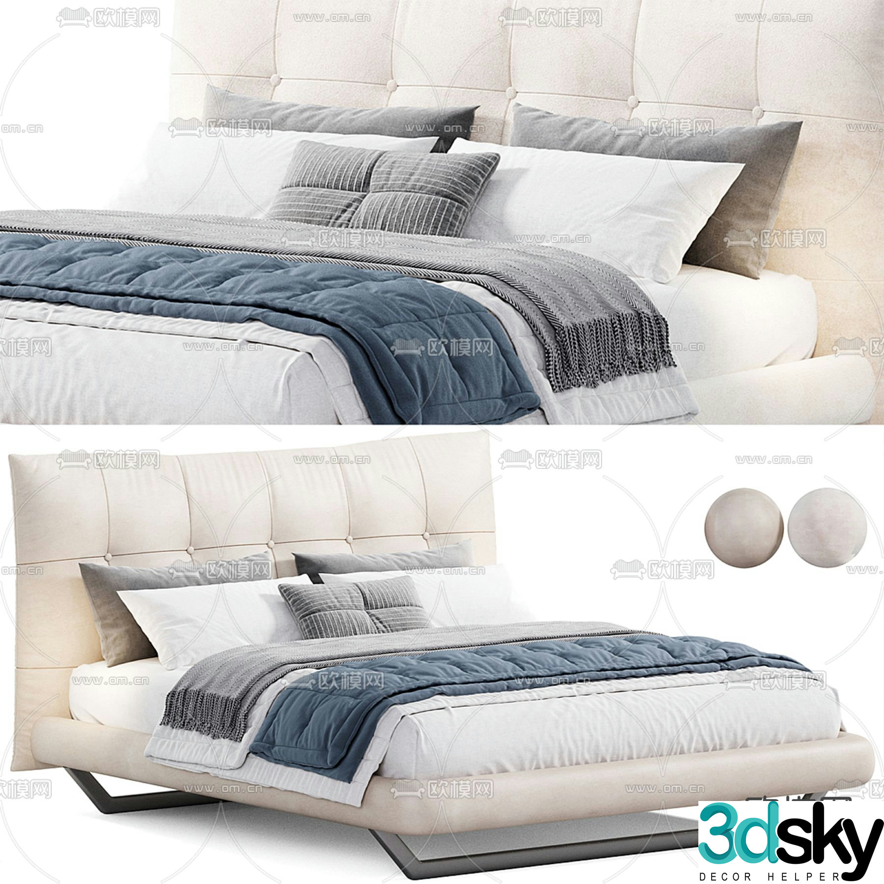 Poltrona double bed 3d model