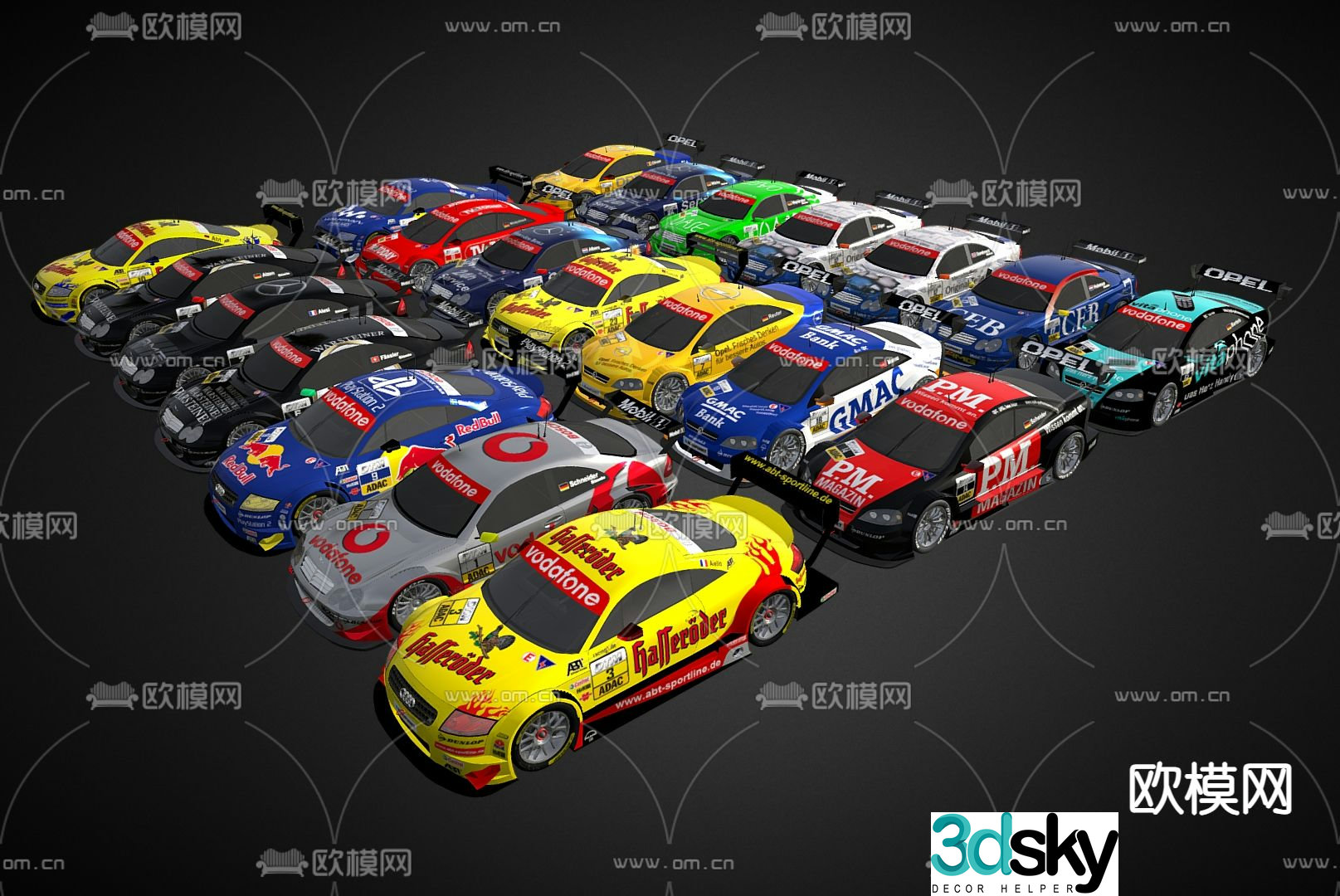 car racing sports car 3d model