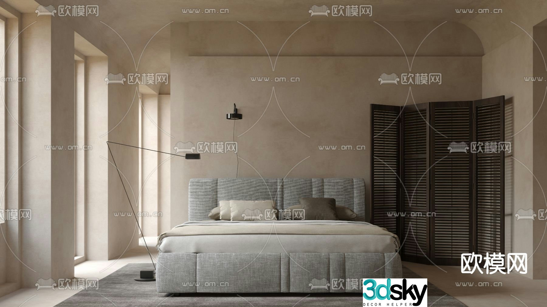 Bonaldo double bed 3d model