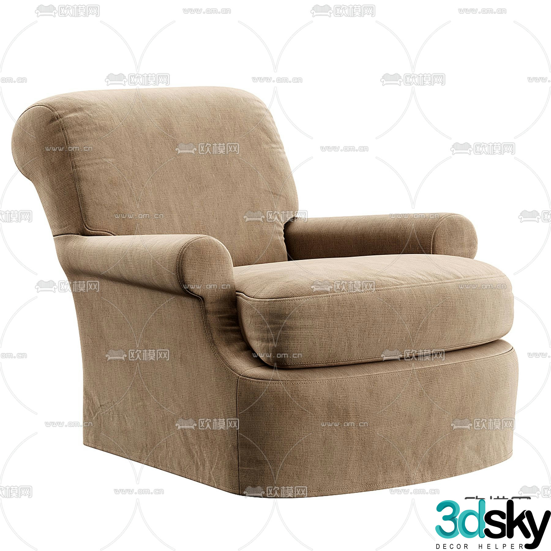 Lounge single sofa leisure sofa 3d model