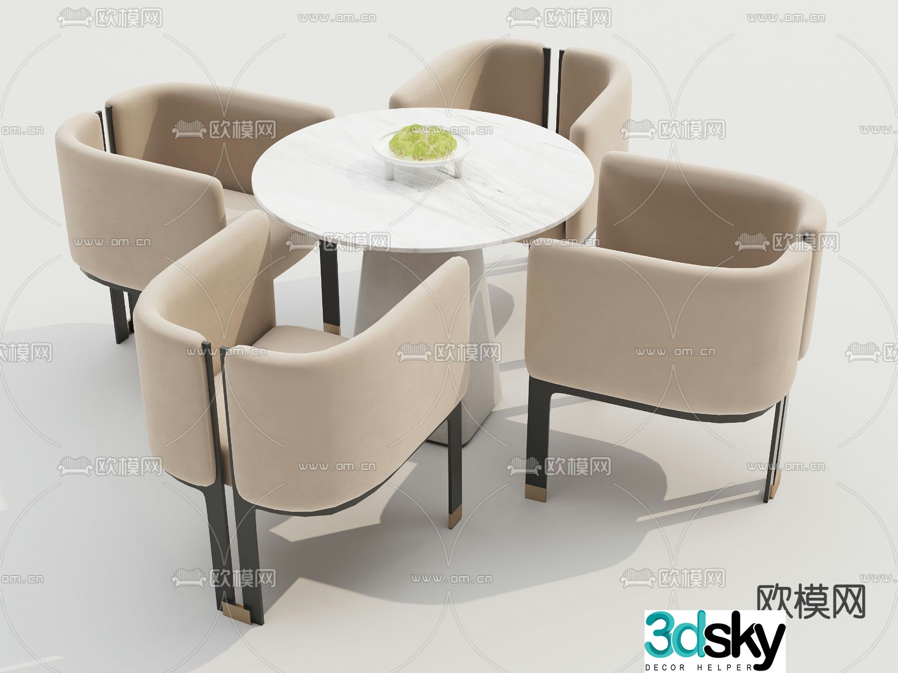 Leisure tables and chairs Negotiation tables and chairs 3d model