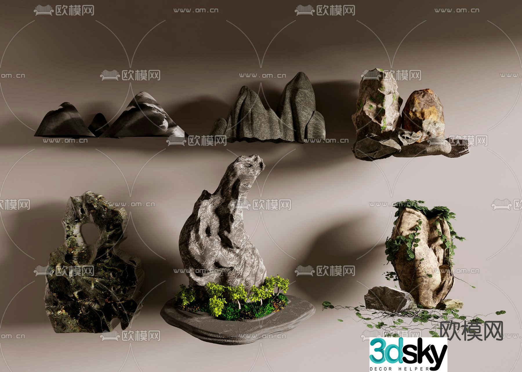 Landscape Stone Landscaping Stone Landscaping Mountain 3D Model