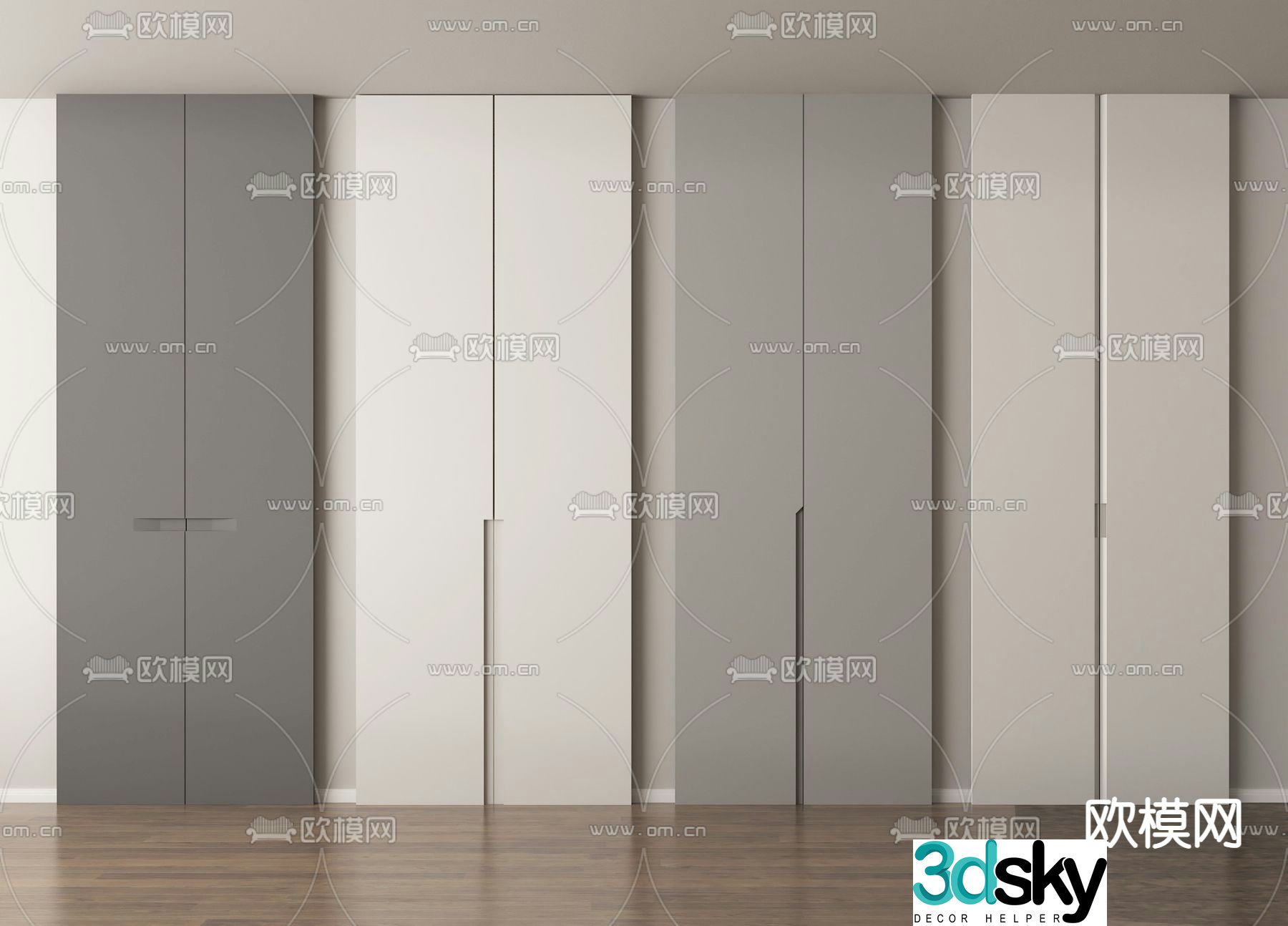 cabinet door wardrobe door door panel 3d model
