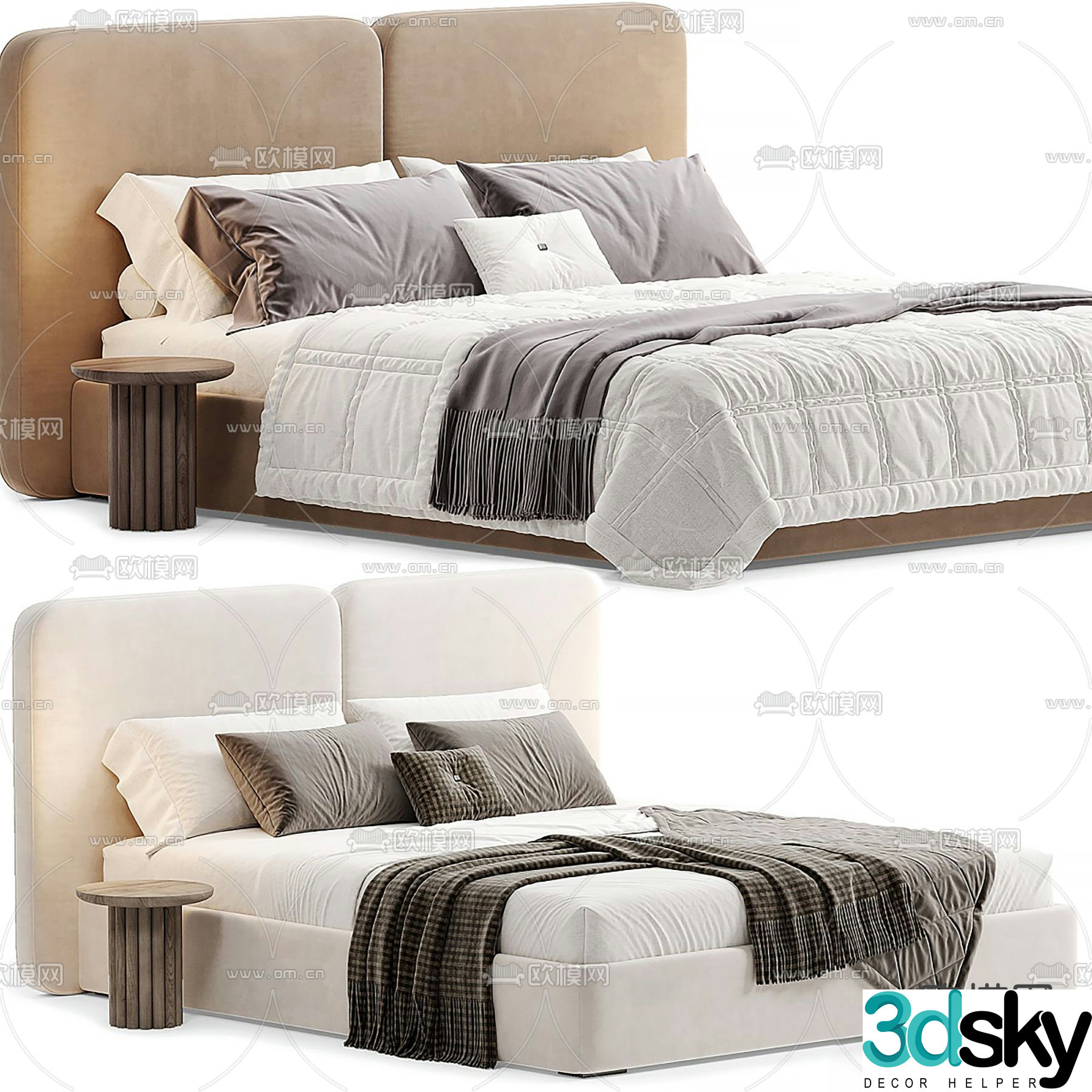 Freedom double bed 3d model