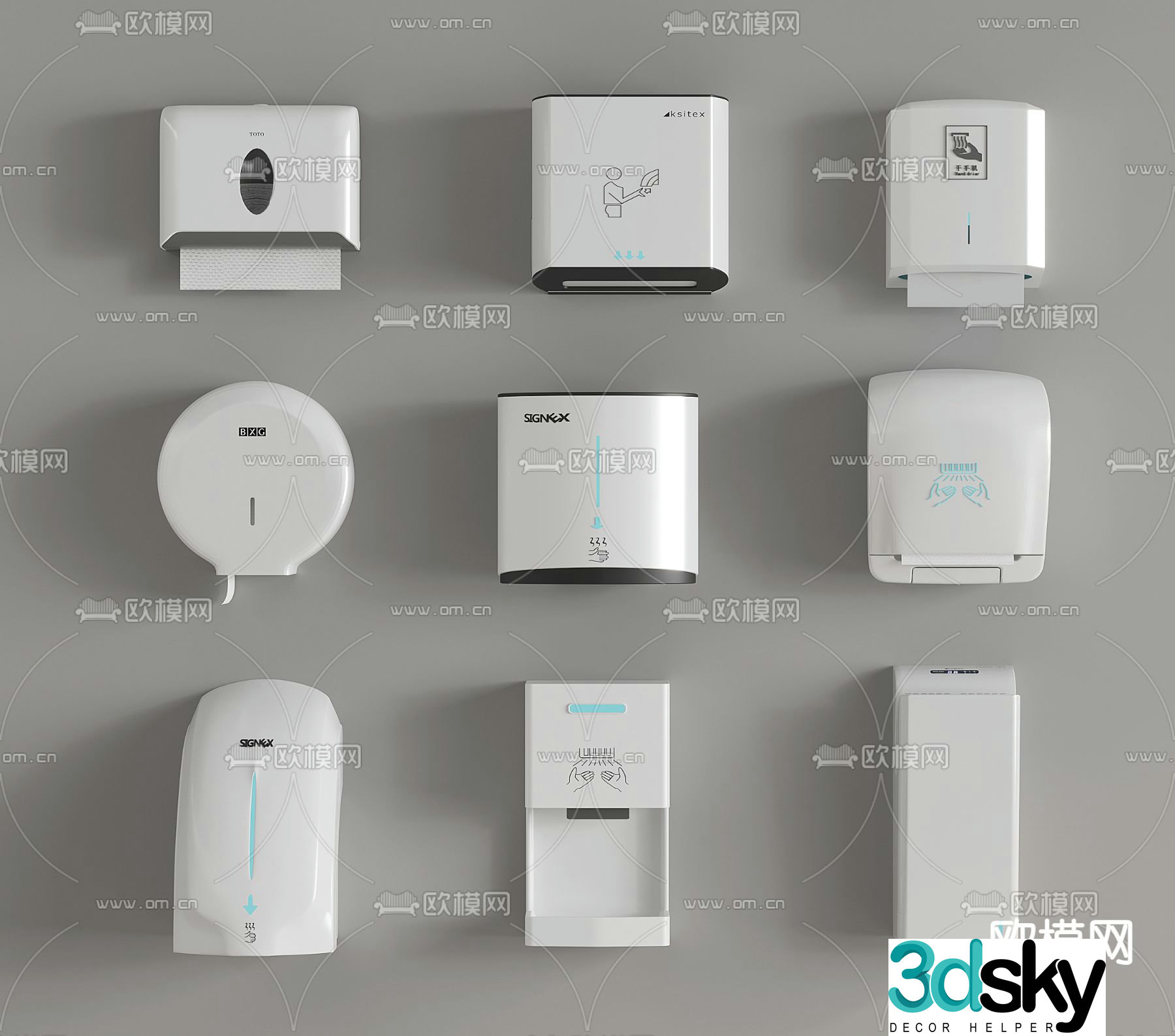 Hand dryer, hand dryer, dryer 3d model