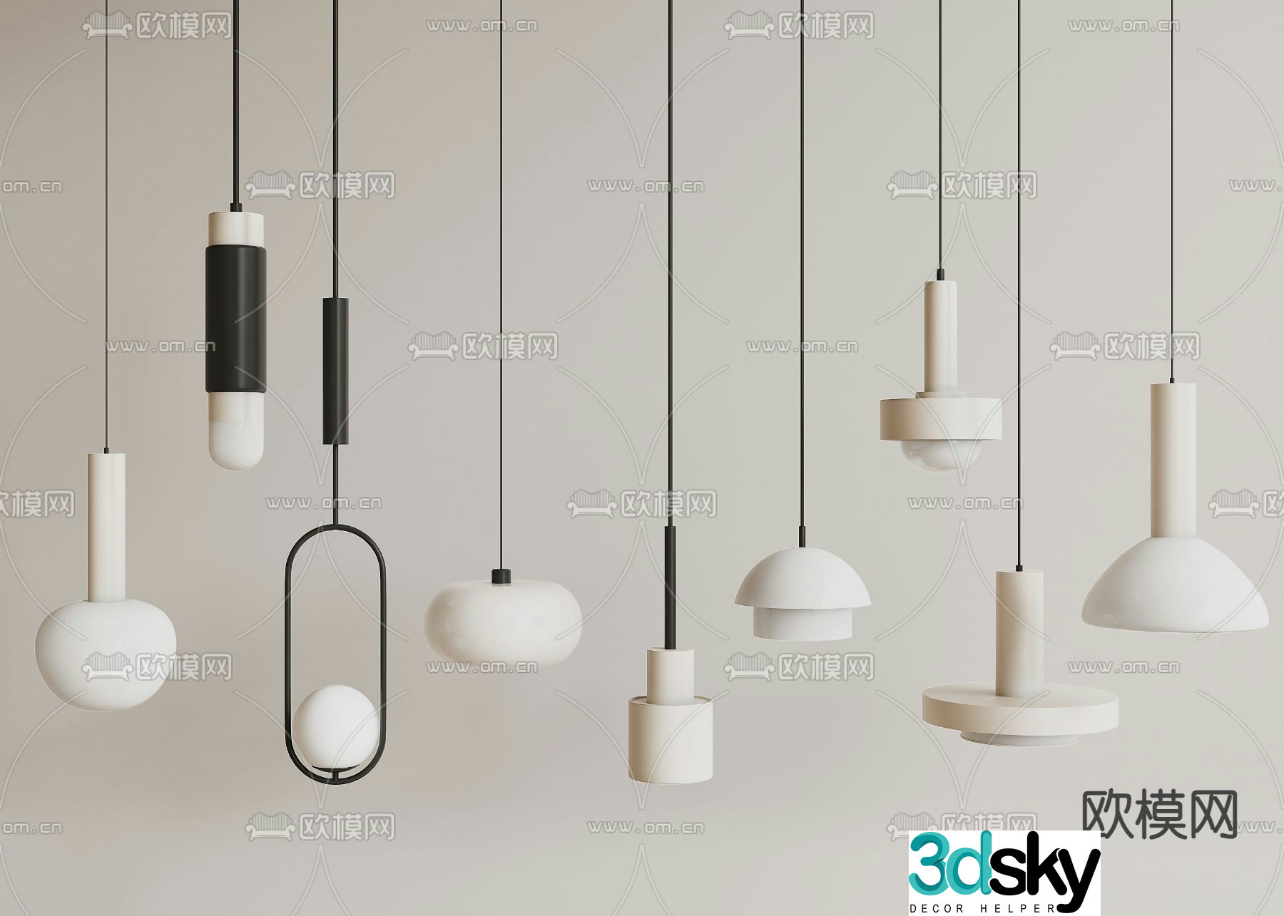 Bedside small chandelier 3d model