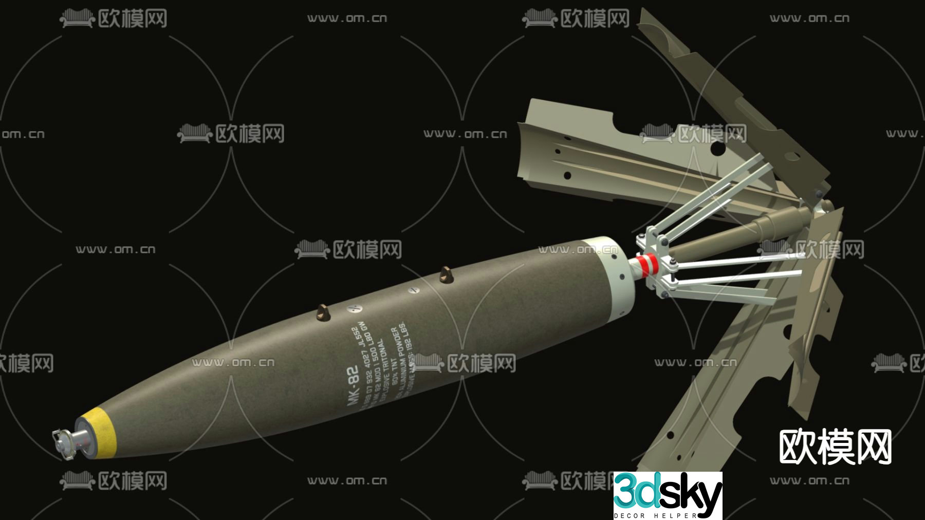 Military weapons heavy missile missile 3d model