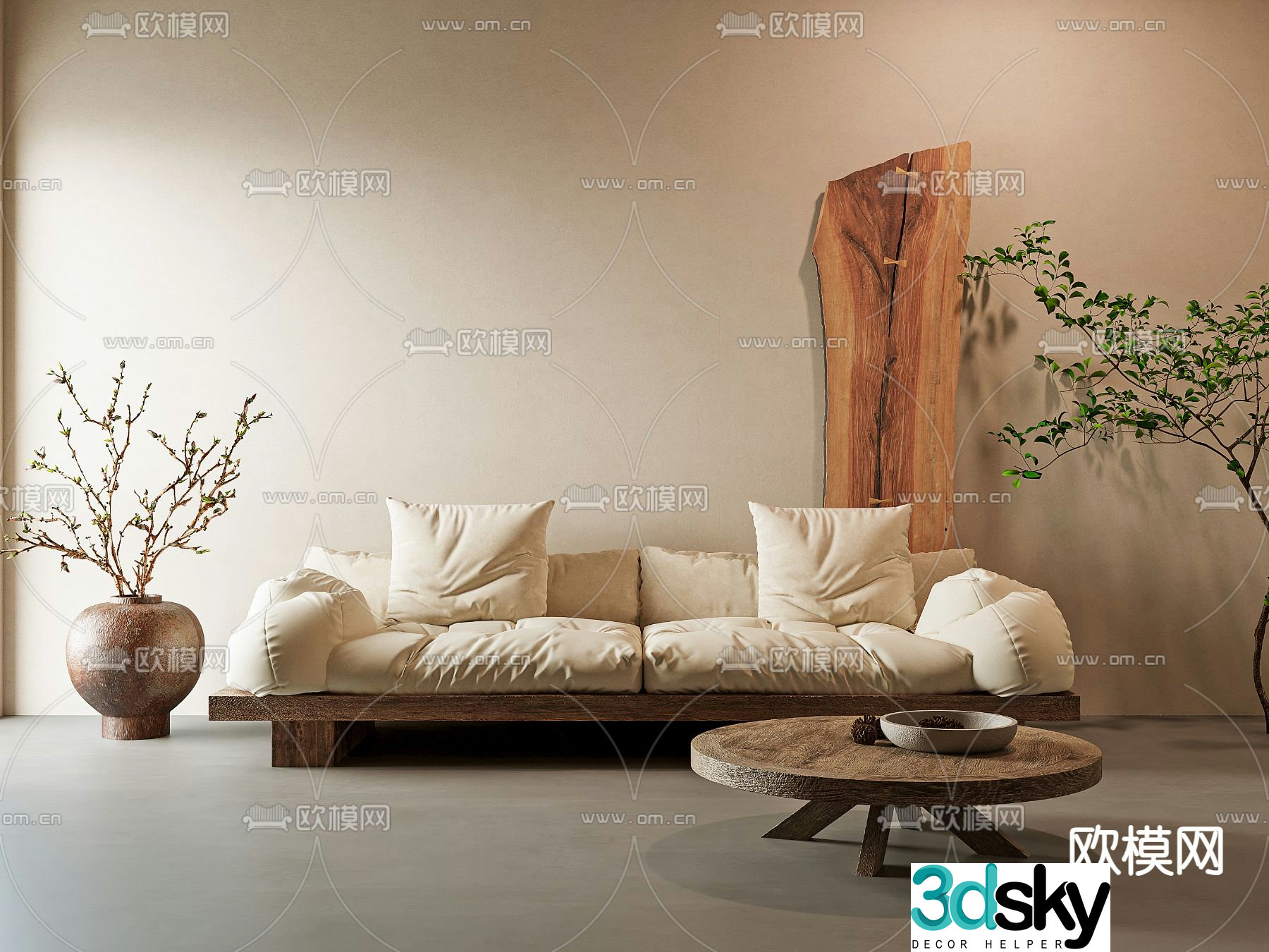 Medieval style sofa double sofa 3d model