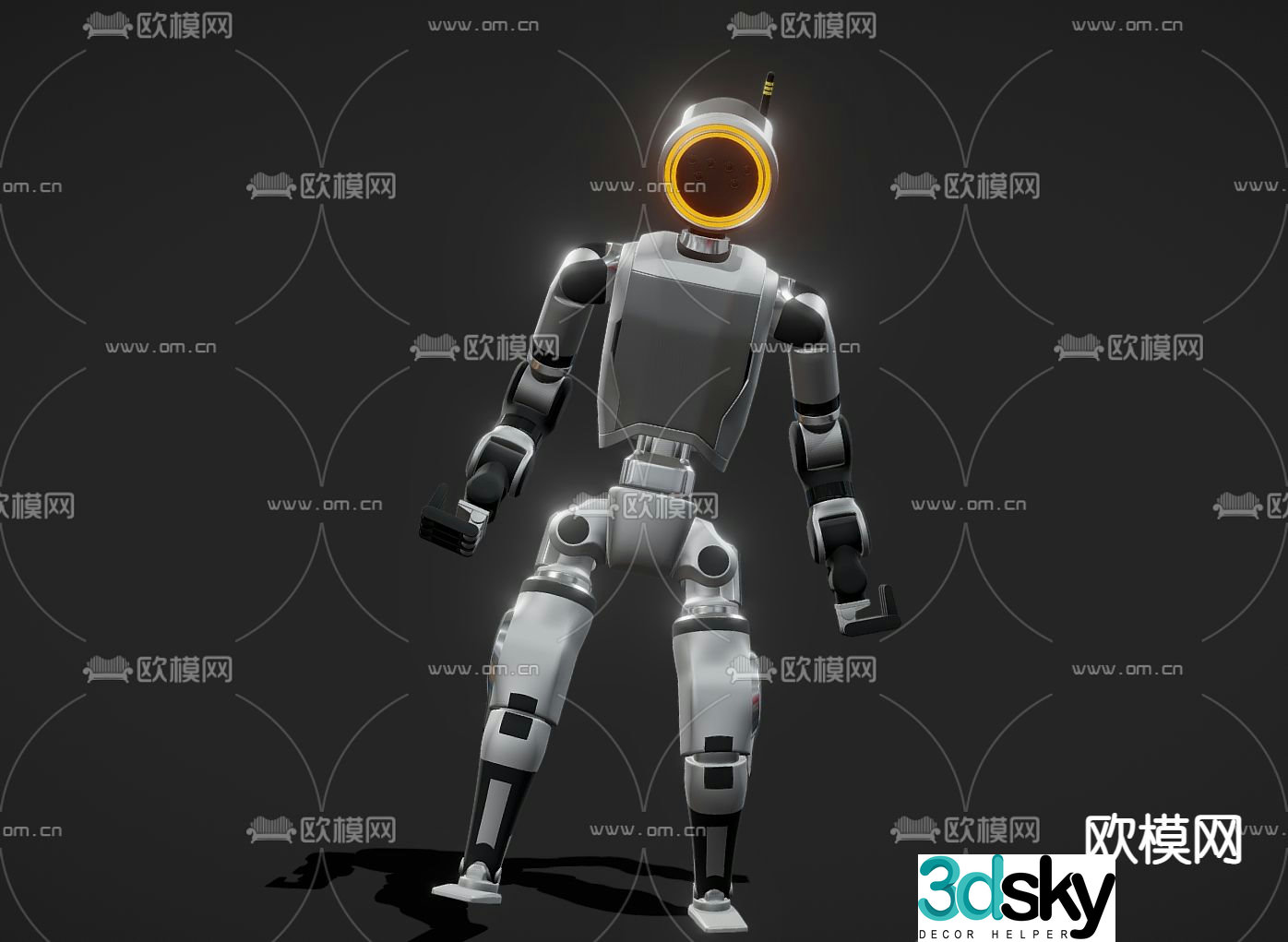 Virtual robot intelligent robot 3d model