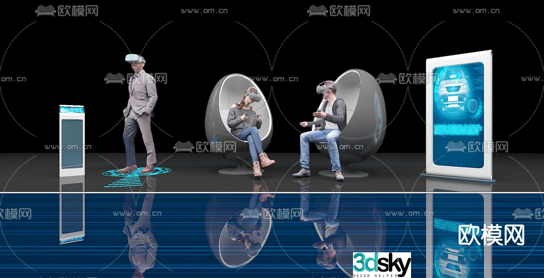 VR game interaction game seat experience equipment 3D model