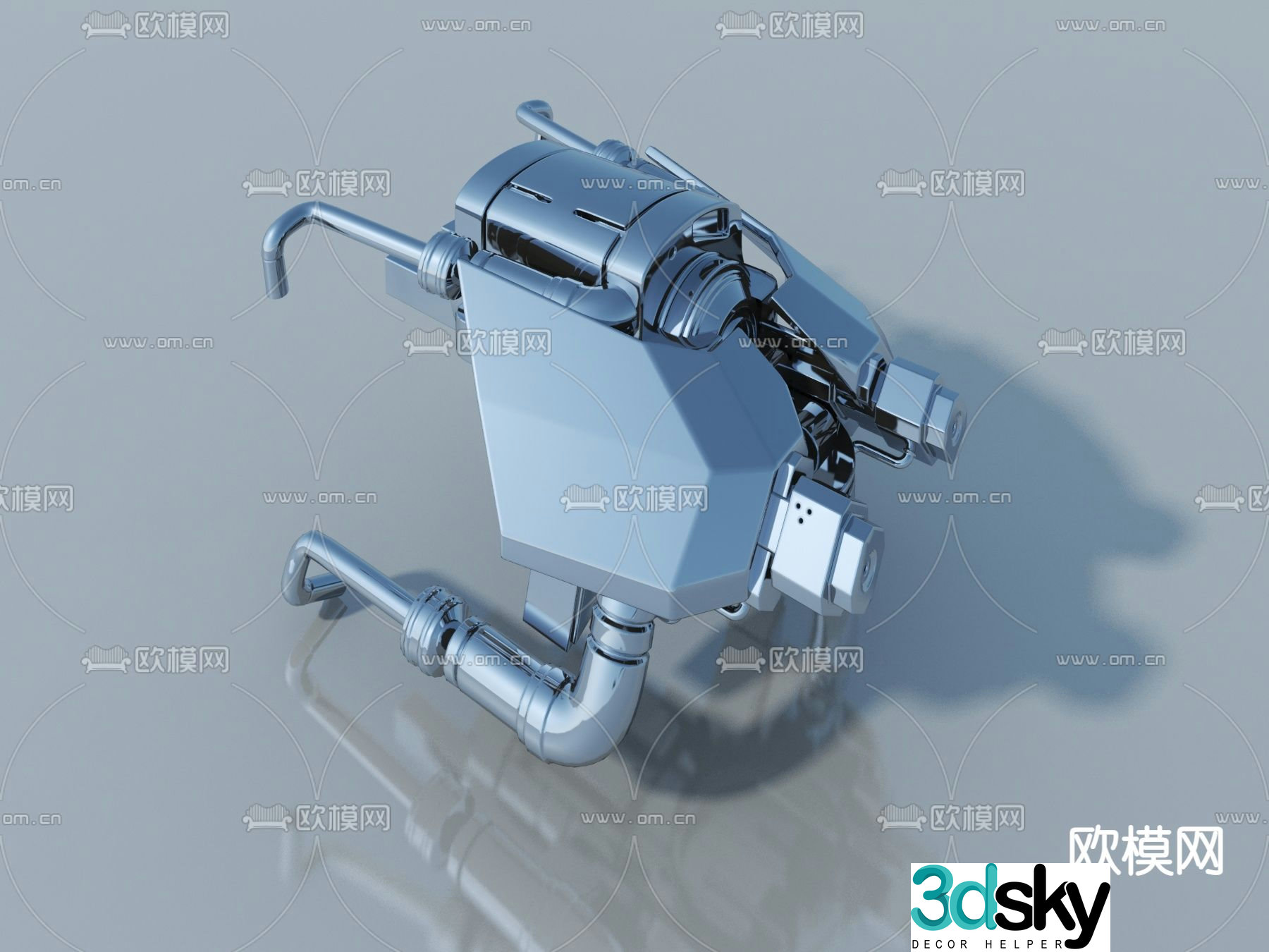 Stainless steel equipment military equipment 3d model