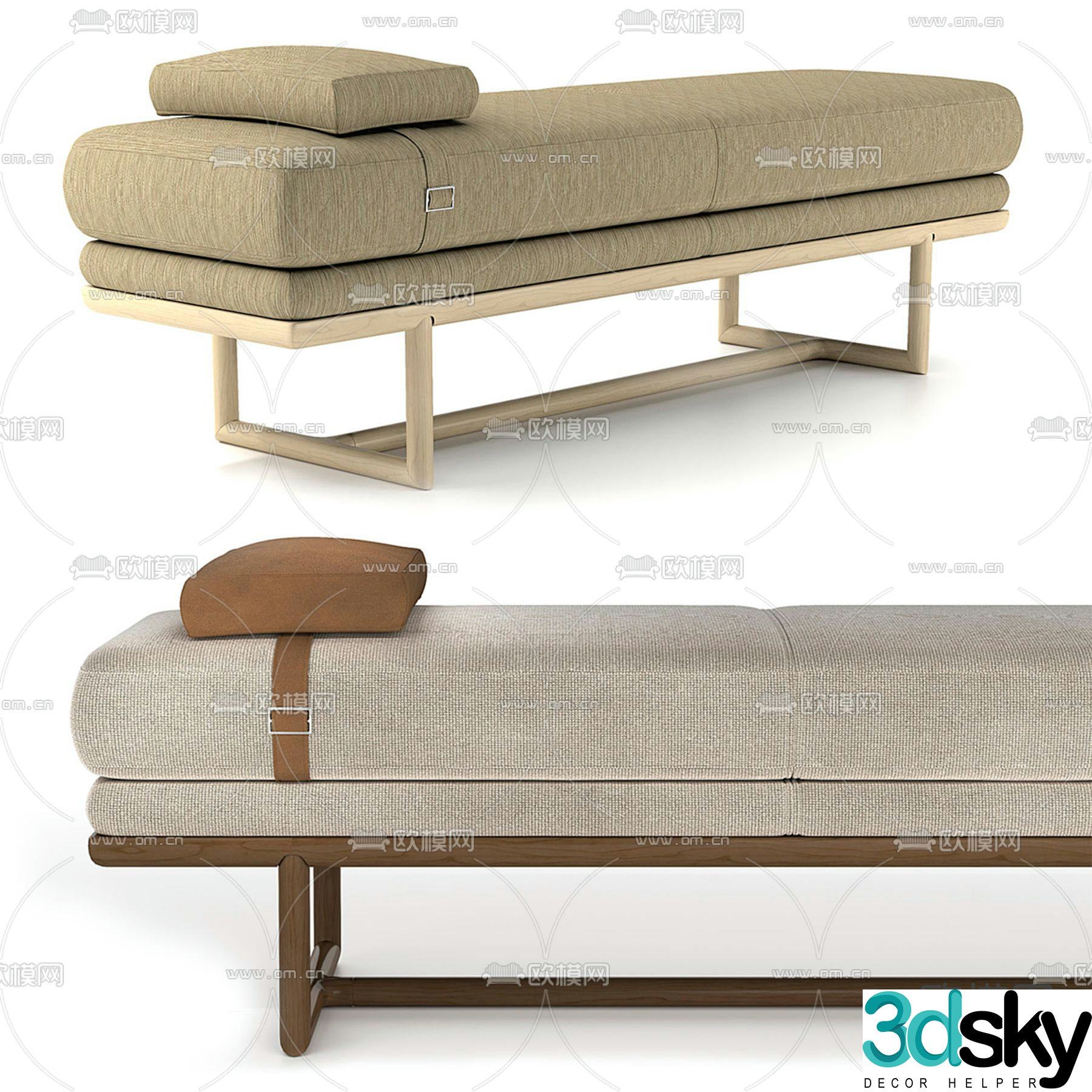 Bench sofa stool 3d model