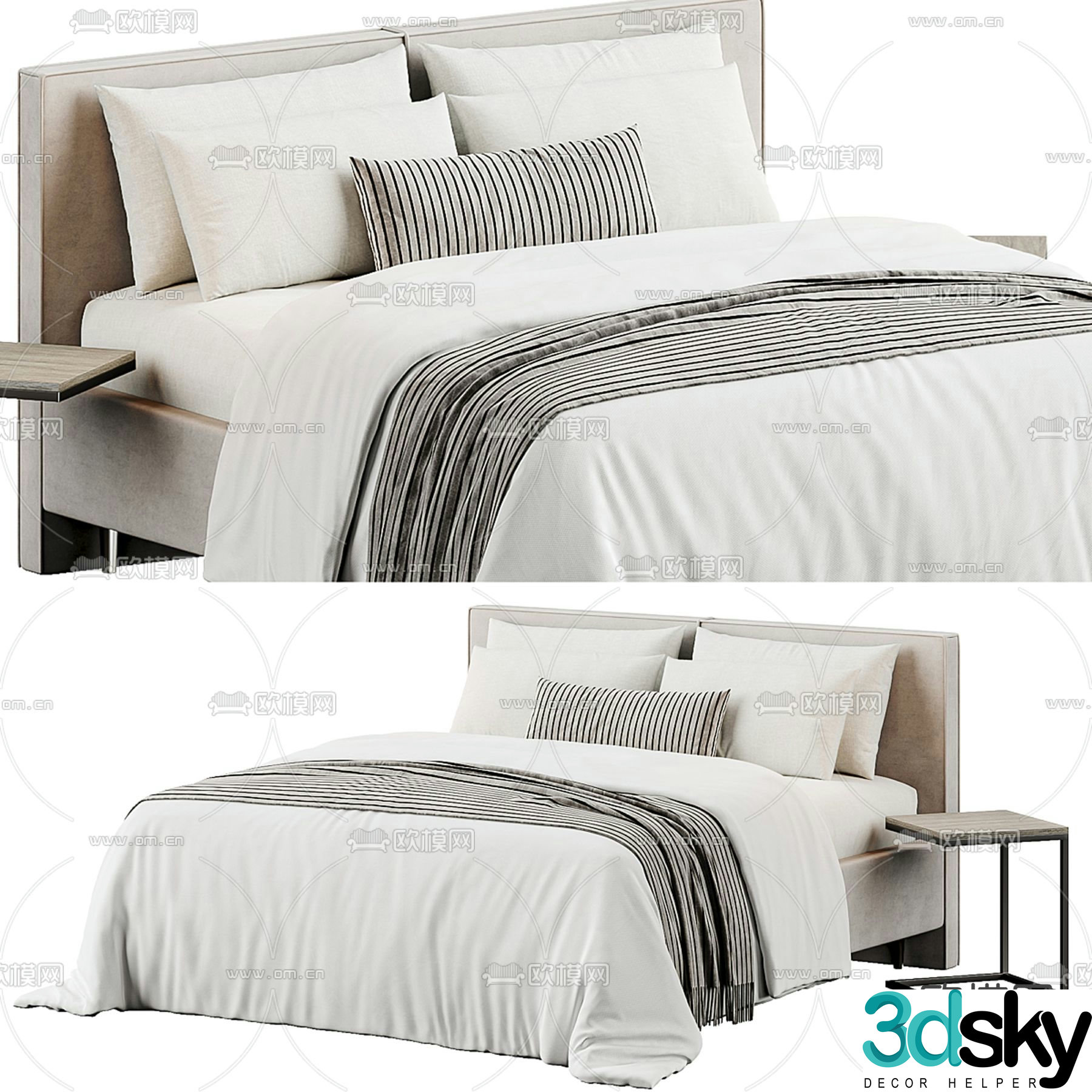 Divan.ru Art double bed 3d model