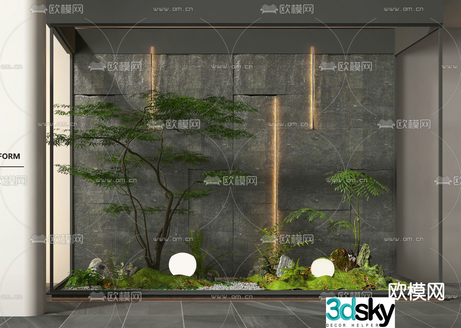 Indoor landscape landscaping 3d model