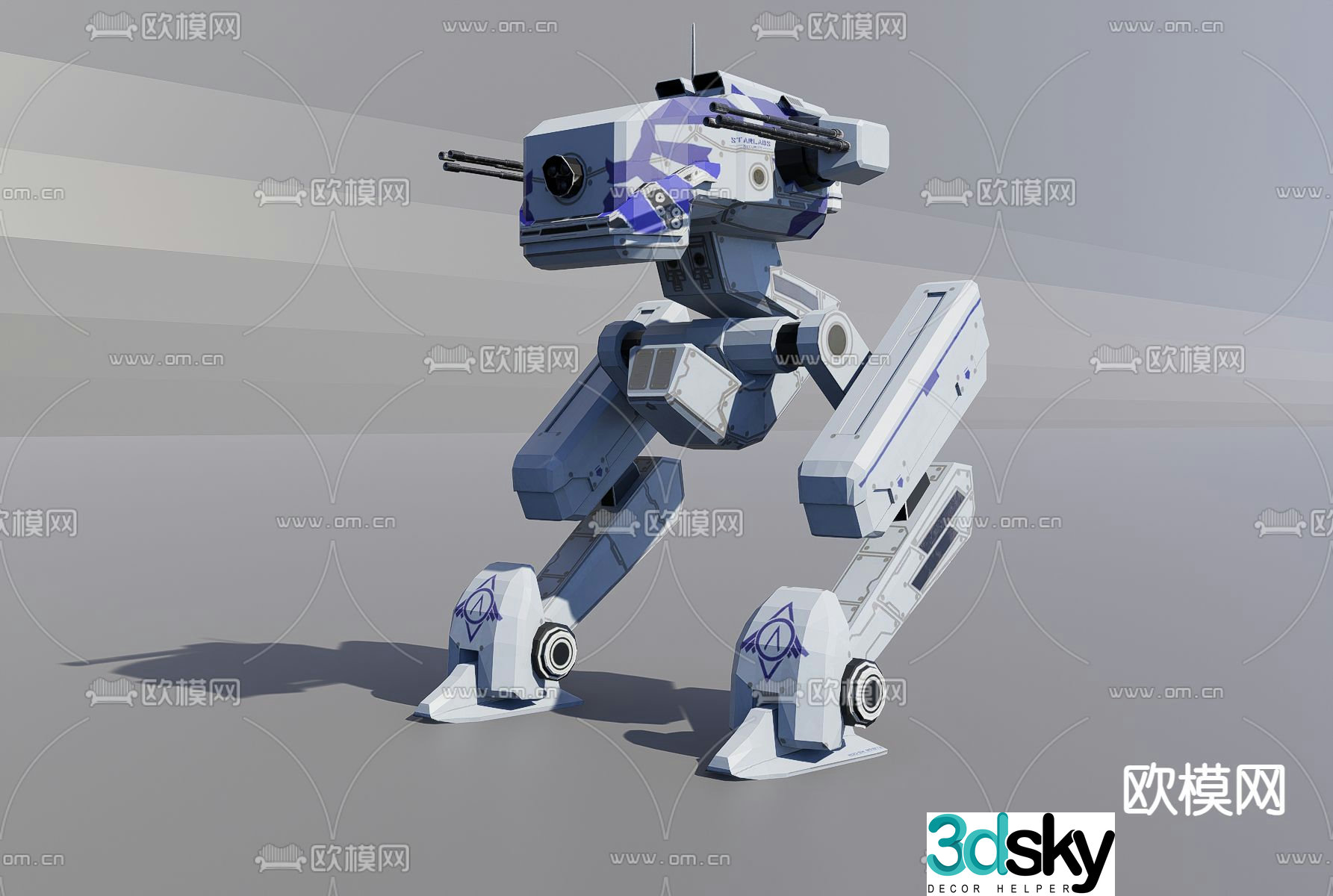 Heavy armor intelligent robot 3d model