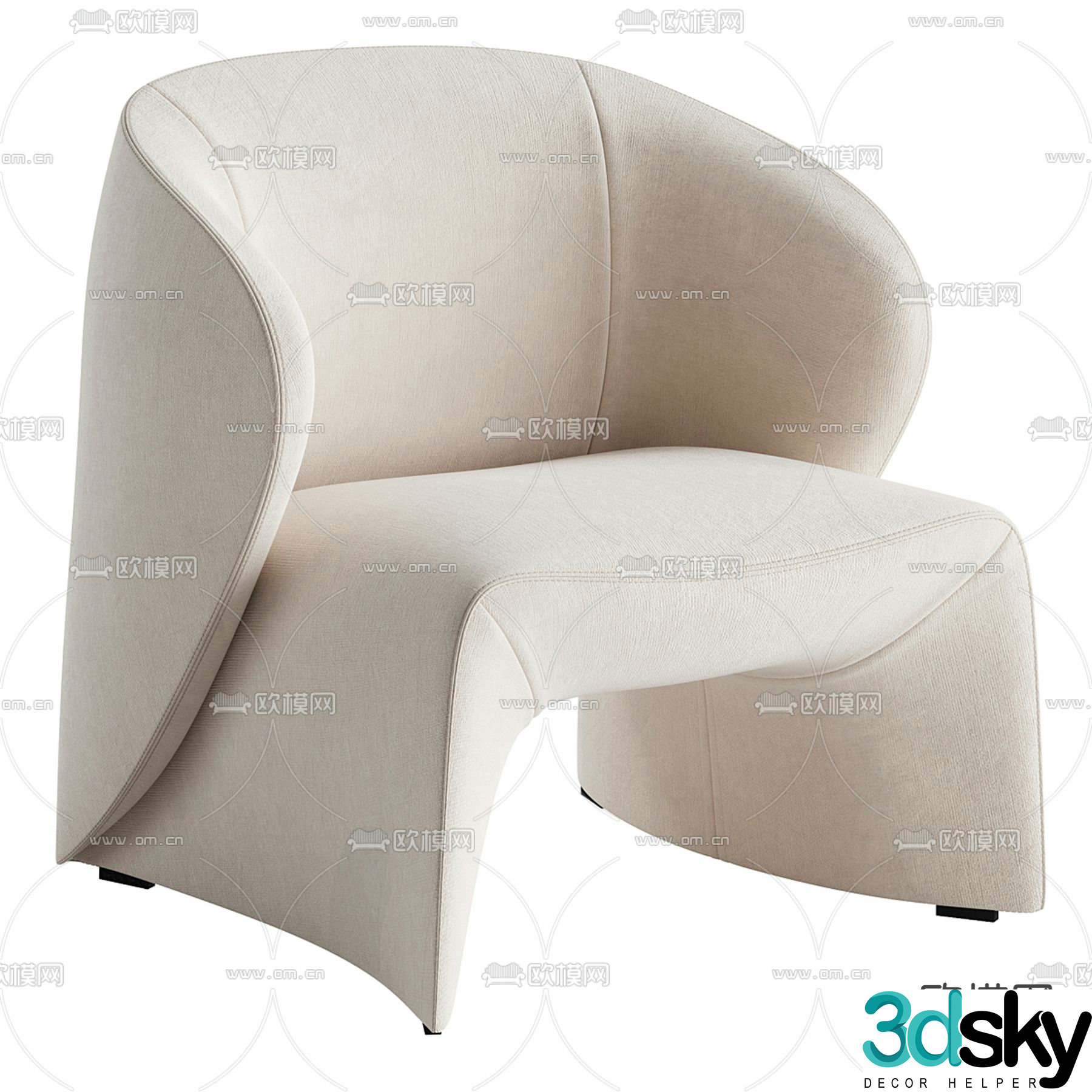 B&B Italia sofa chair lounge chair 3d model