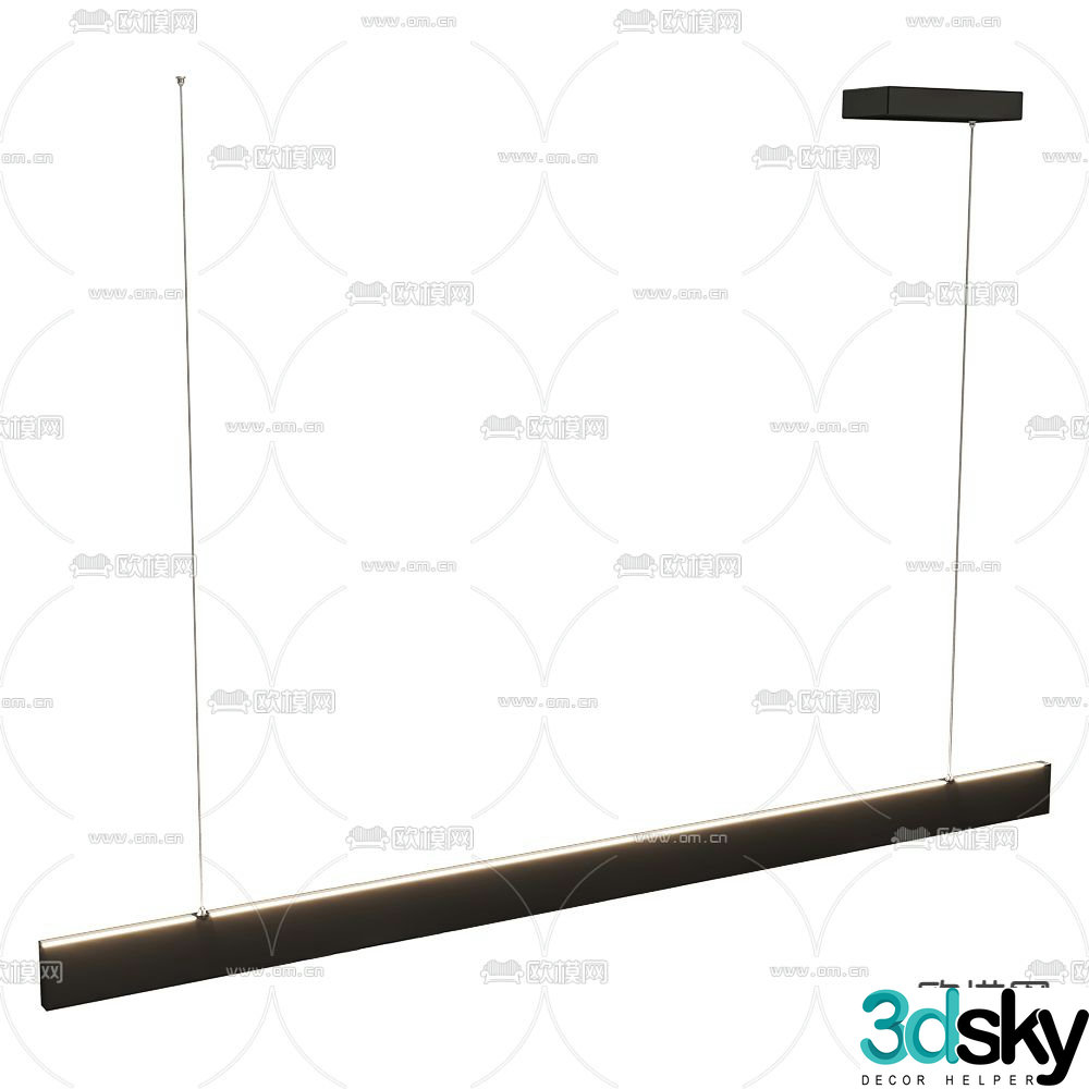 GLODE minimalist chandelier 3d model