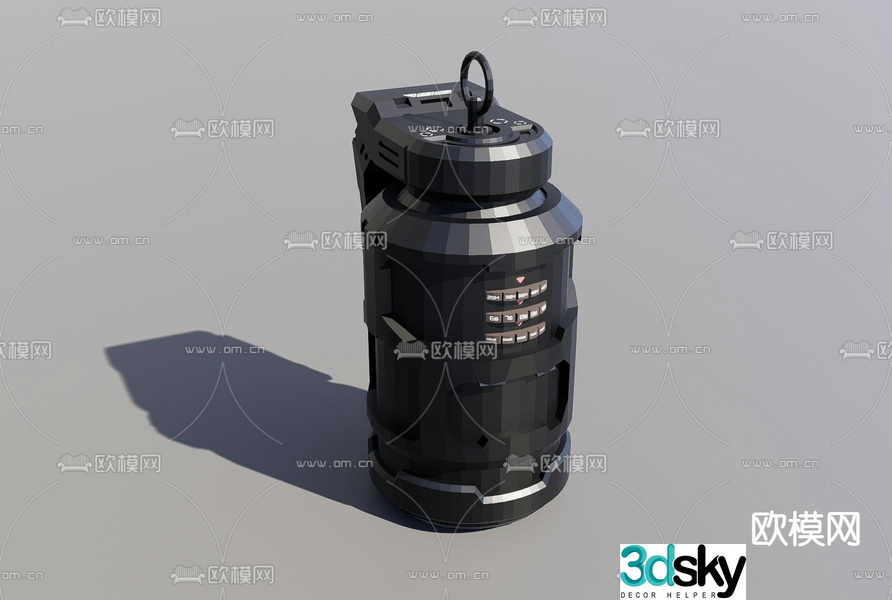 Military equipment grenade 3d model