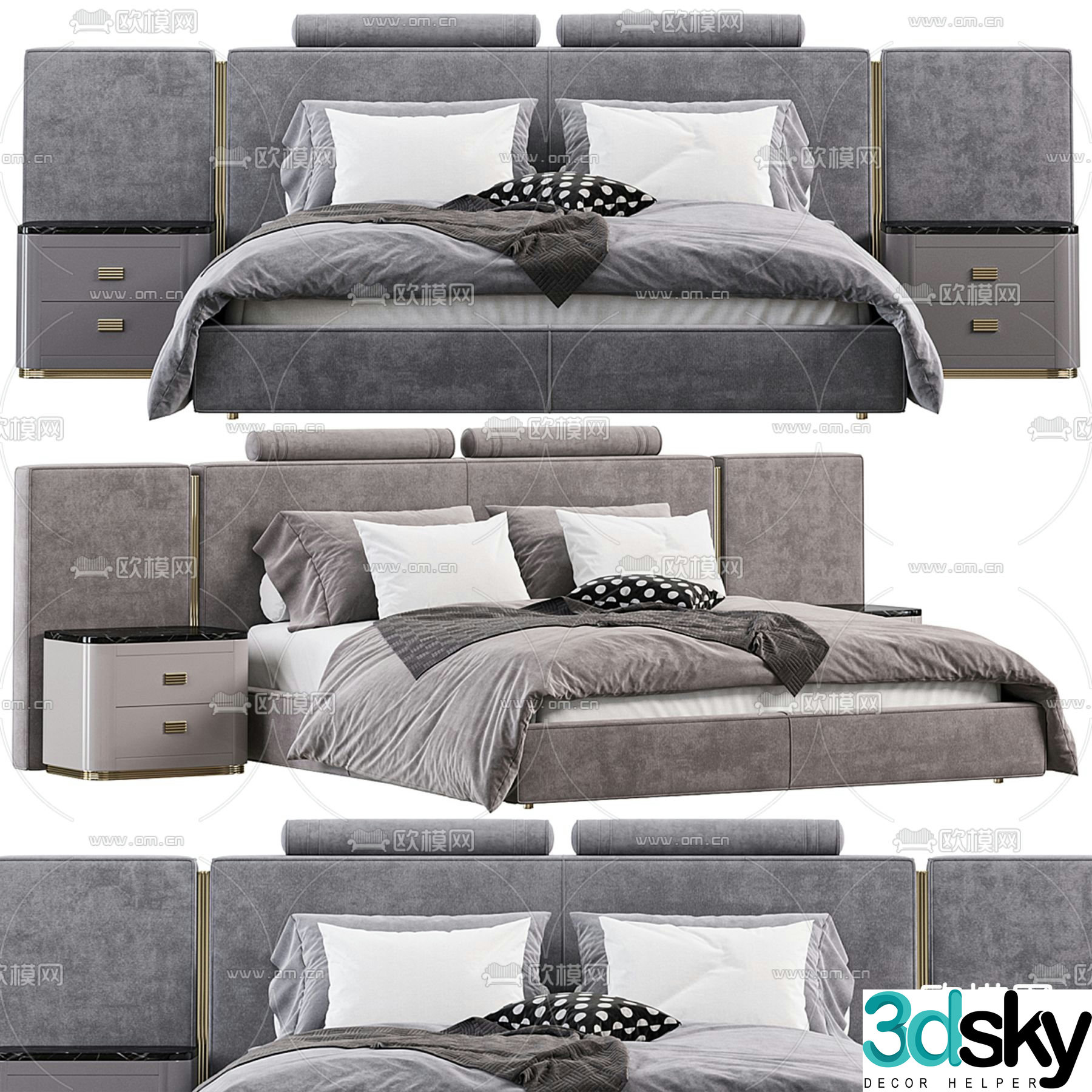 Casaricca double bed 3d model