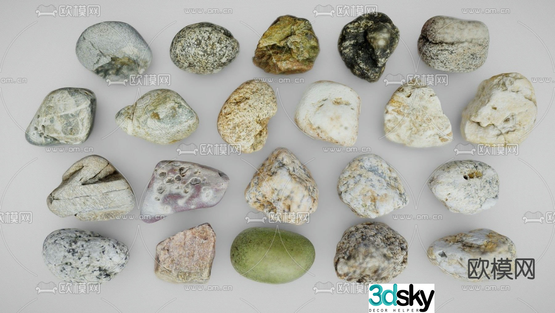stone landscape stone rock 3d model