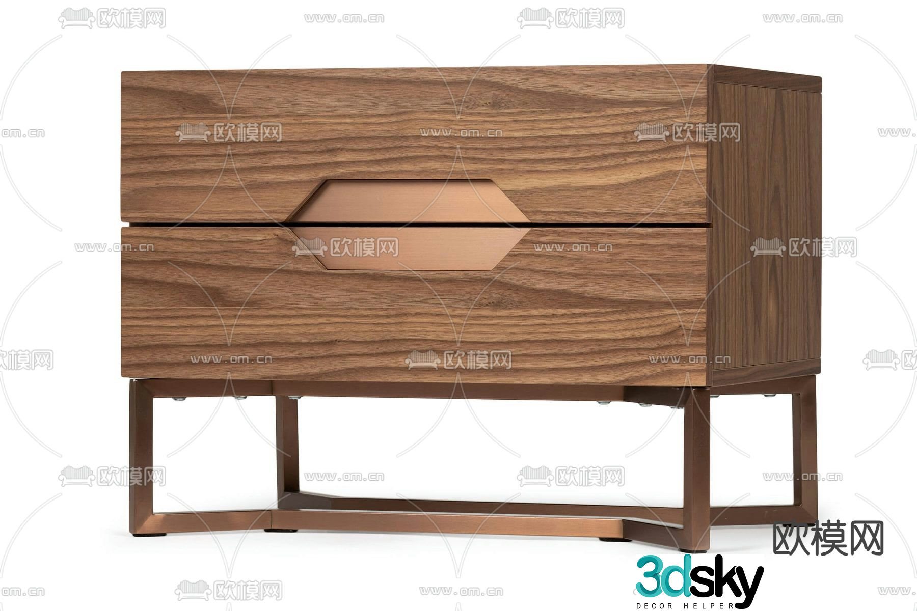 Modern bedside table 3d model