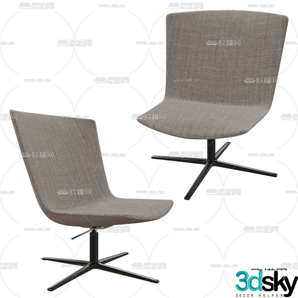 Calum office chair conference chair staff chair 3d model