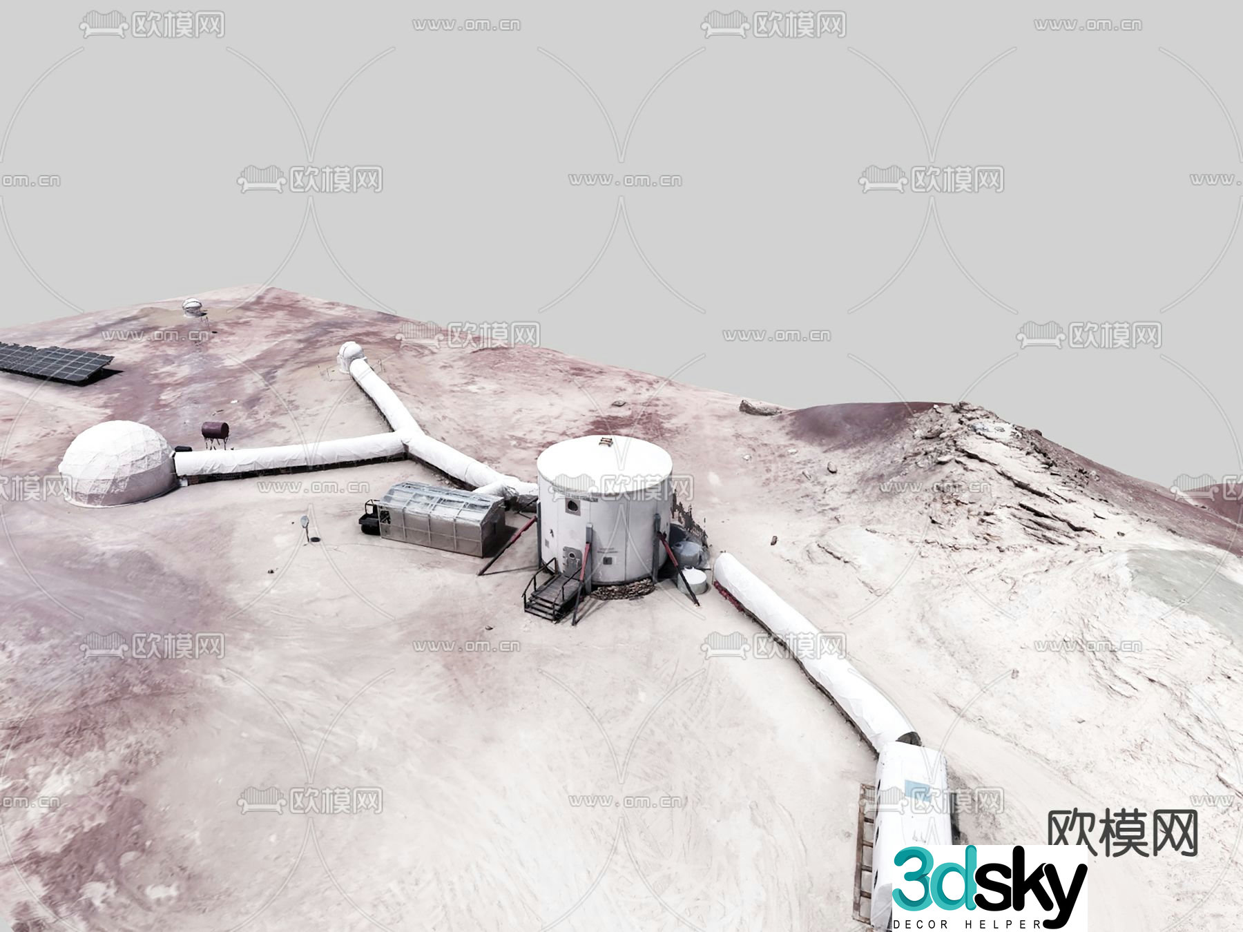 Space base station space station scene 3d model