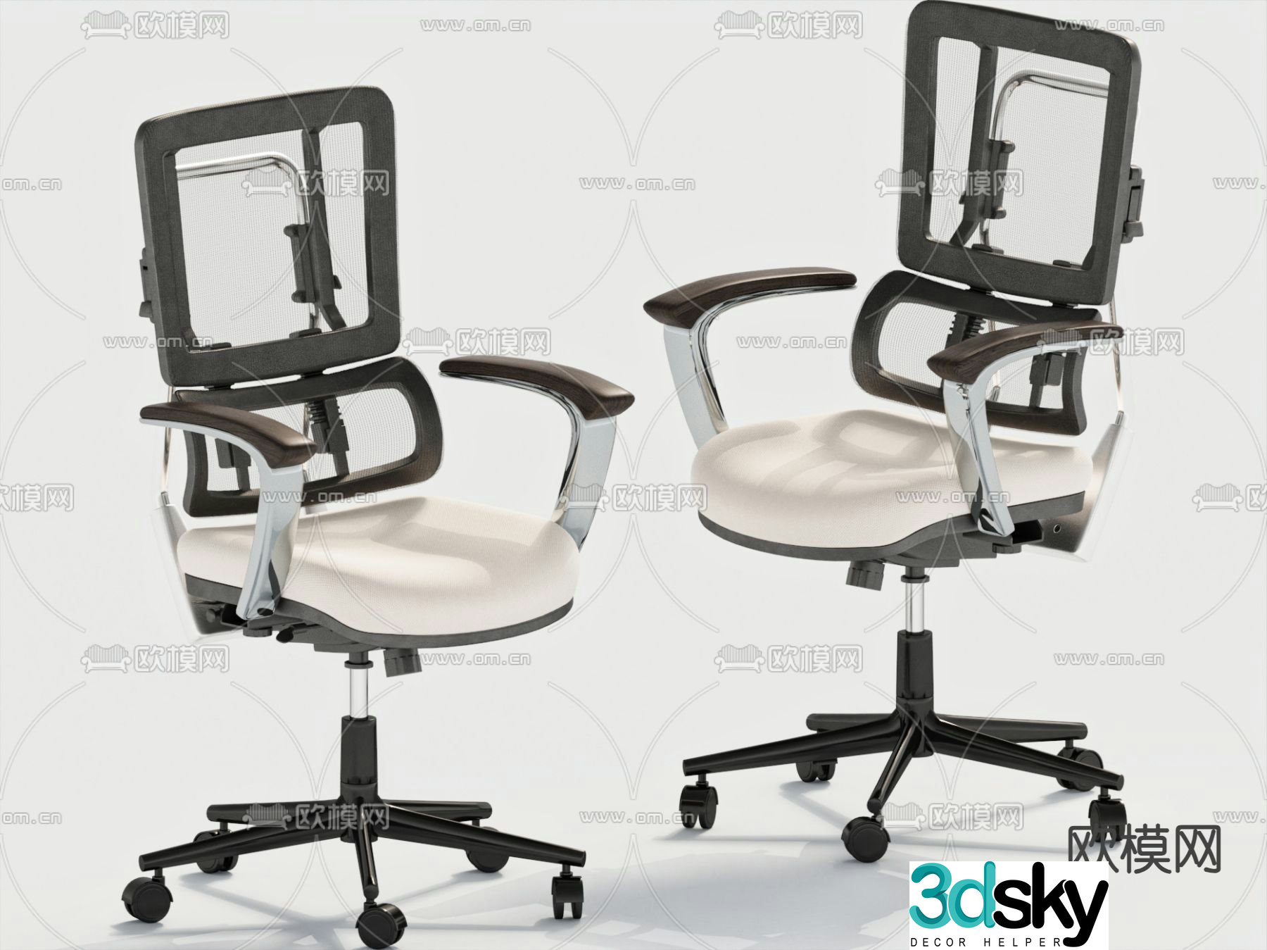 Office chair computer chair ergonomic chair 3d model
