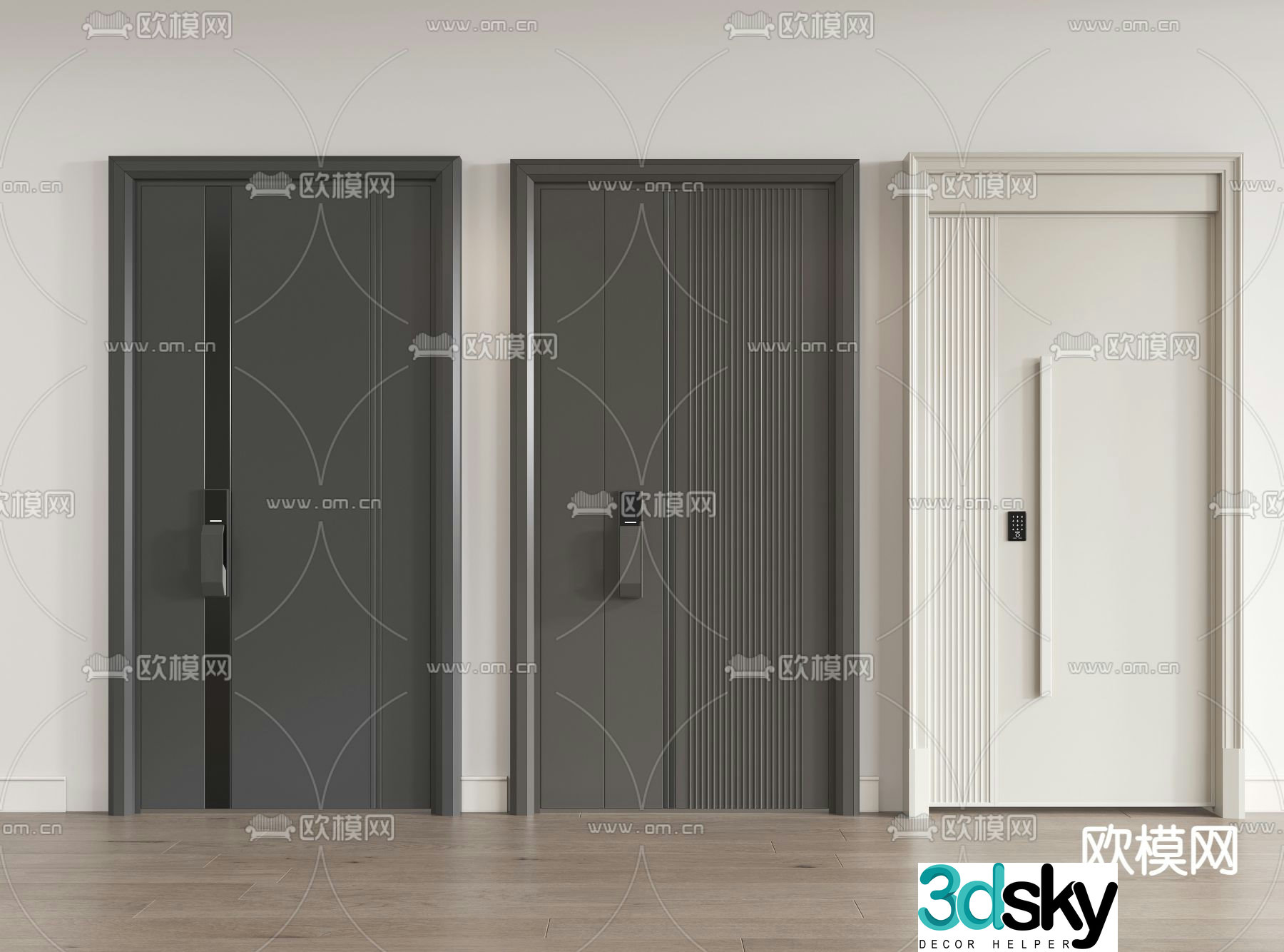 Entry door Password door Security door 3D model