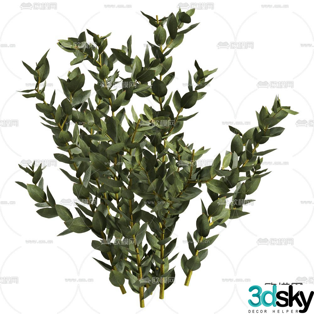 Branches Landscape Trees Shrub Plants 3d Model