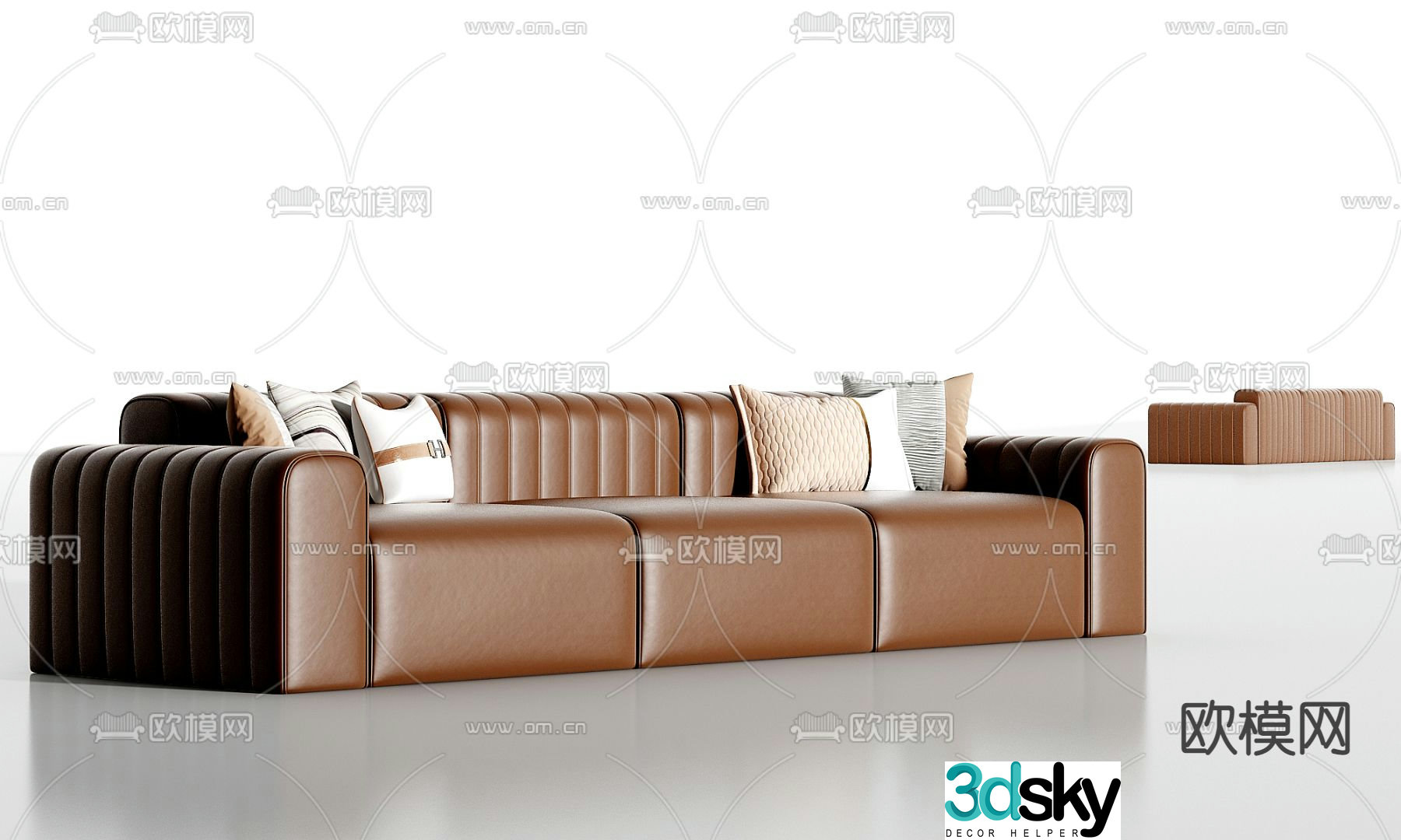 Leisure sofa multi-person sofa 3d model