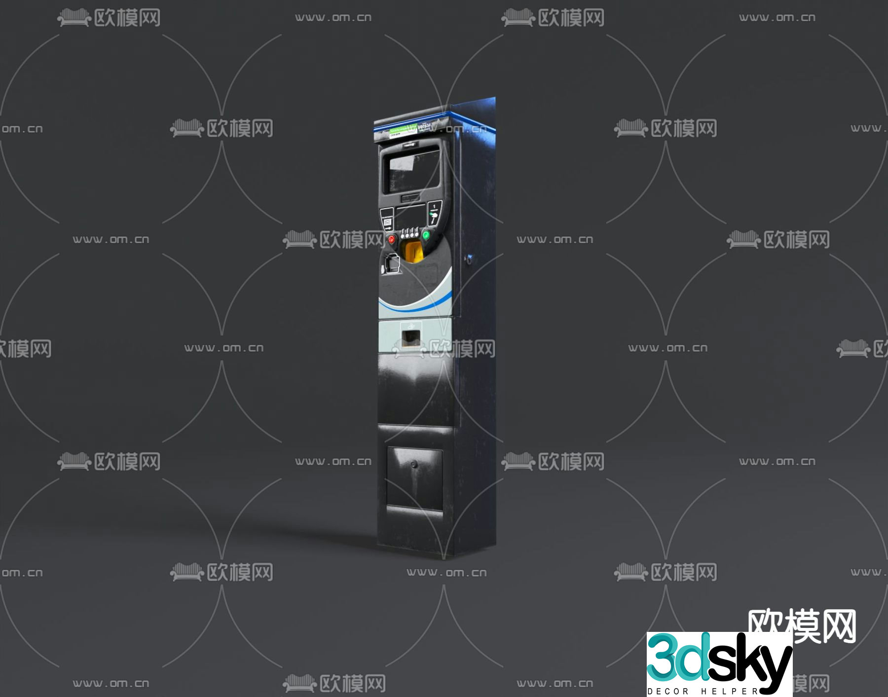 Ticket vending machine 3d model