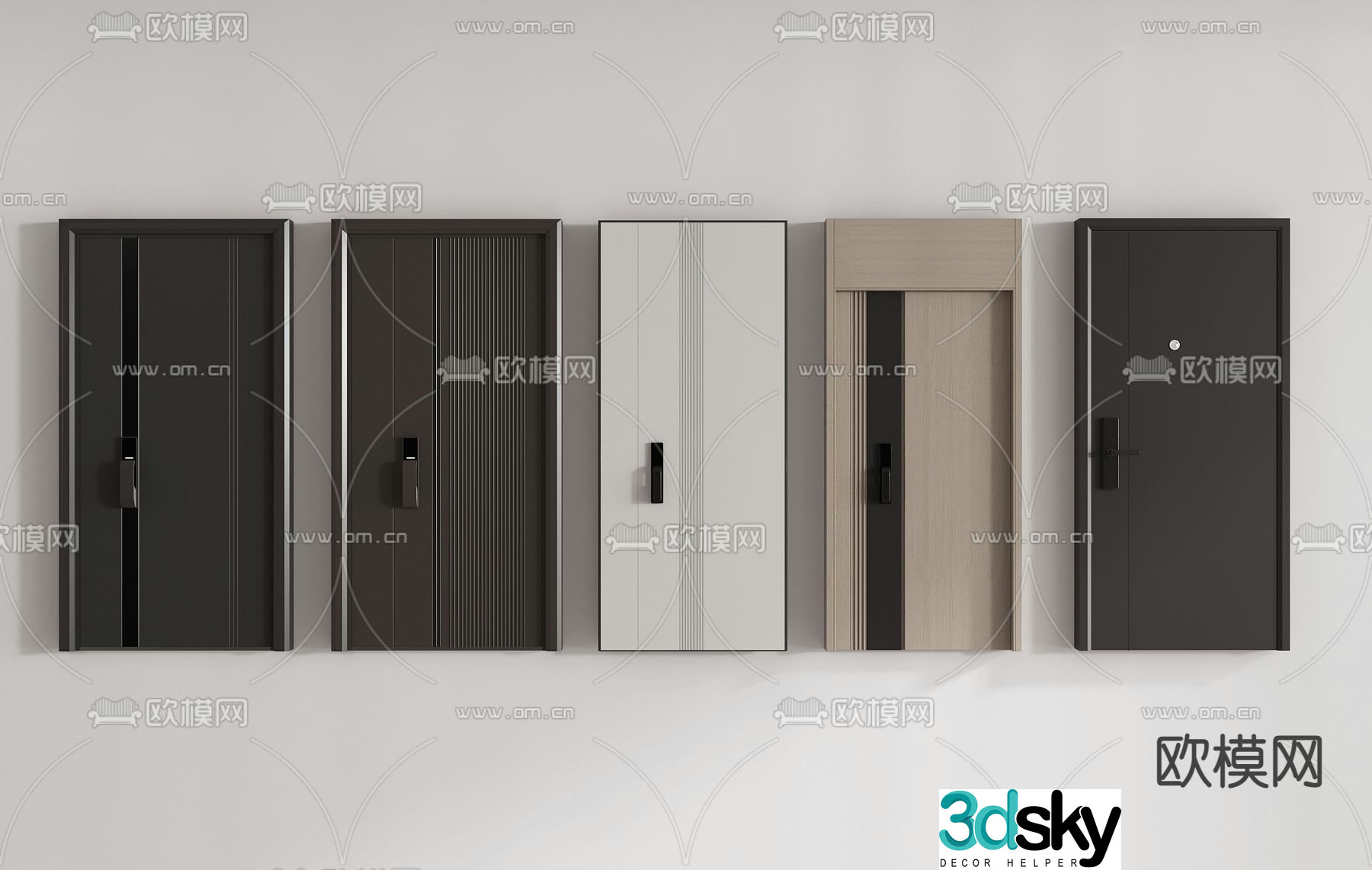 Security door entry door 3d model
