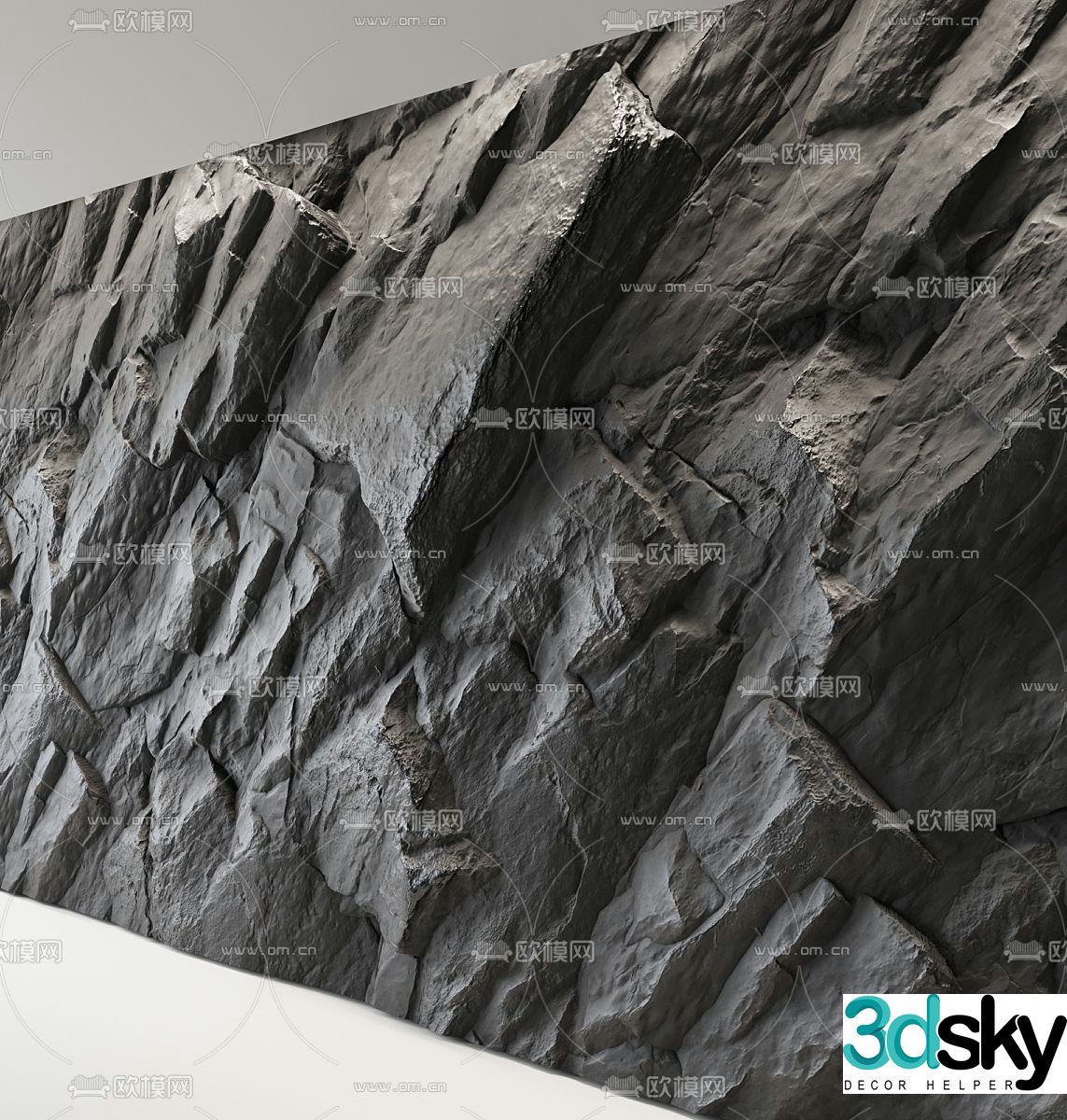 Rock wall Stone wall Modeling wall Molded stone wall 3d model
