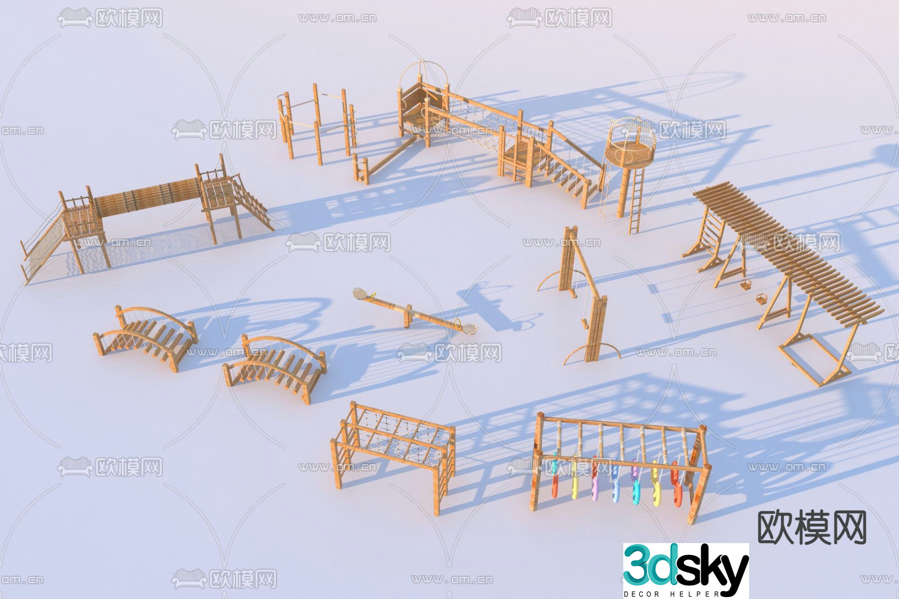 Outdoor play equipment 3d model